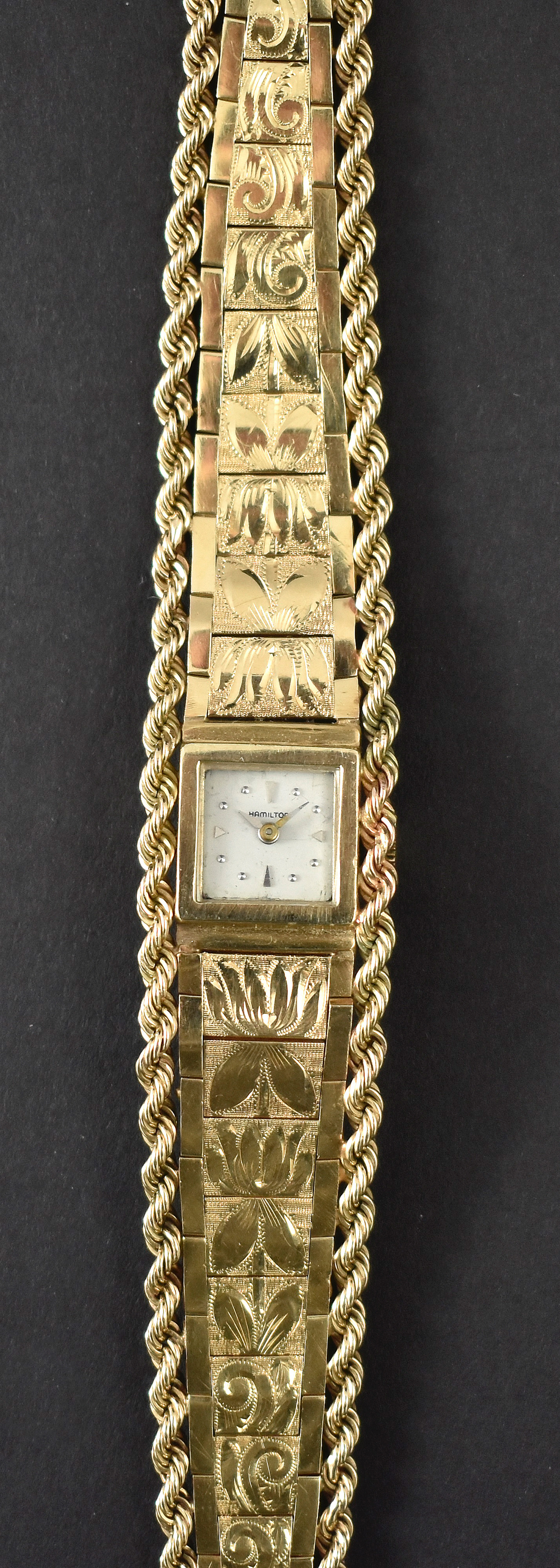 Prachtvolle goldene Hamilton-Damenarmbanduhr, - Image 4 of 5