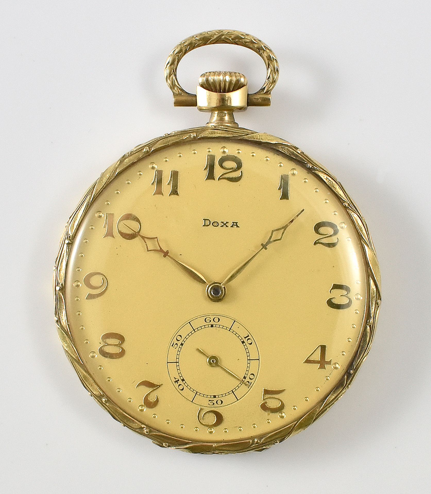 Feine goldene DOXA-Taschenuhr, - Bild 2 aus 5