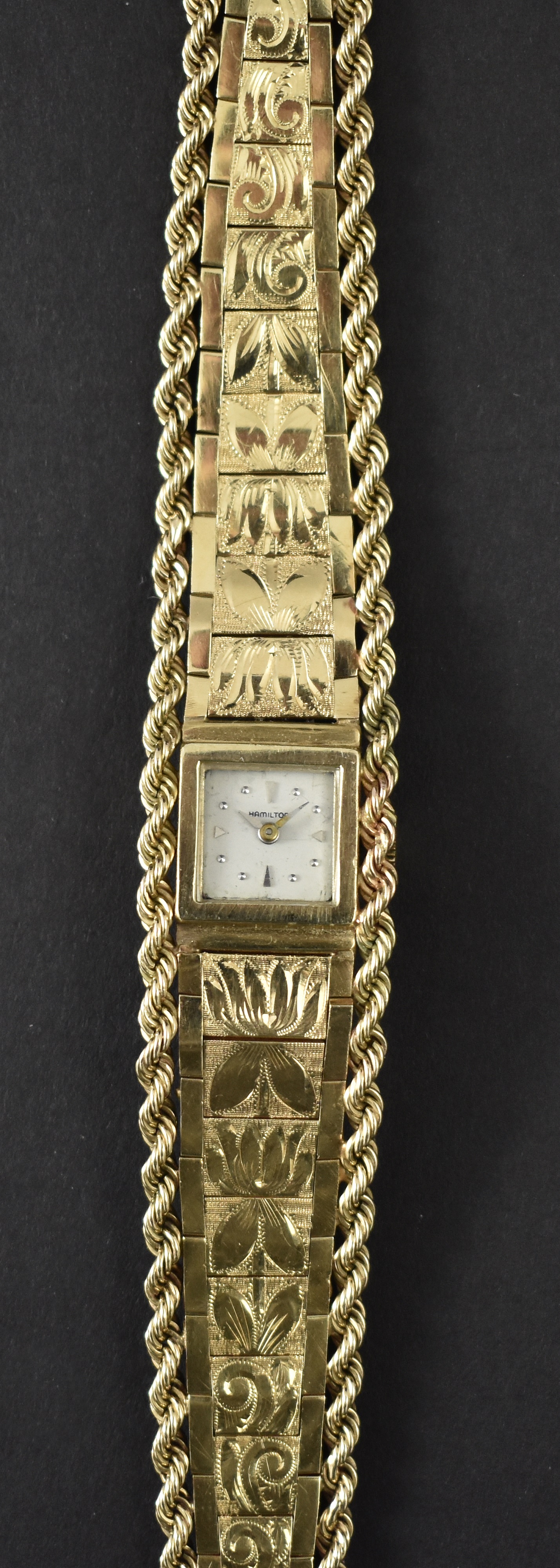 Prachtvolle goldene Hamilton-Damenarmbanduhr, - Image 3 of 5