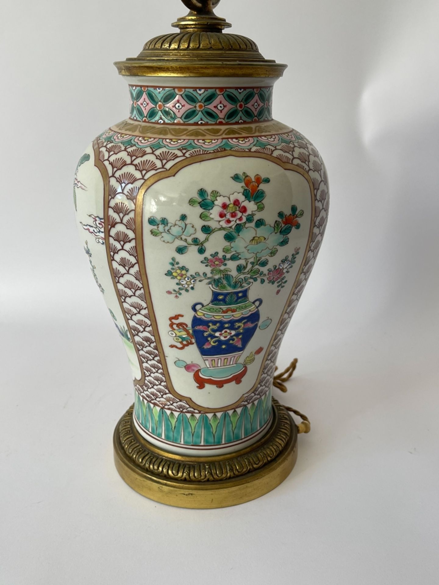 Porzellanvase/Lampe mit Bronzemontierung "China" - Image 11 of 15