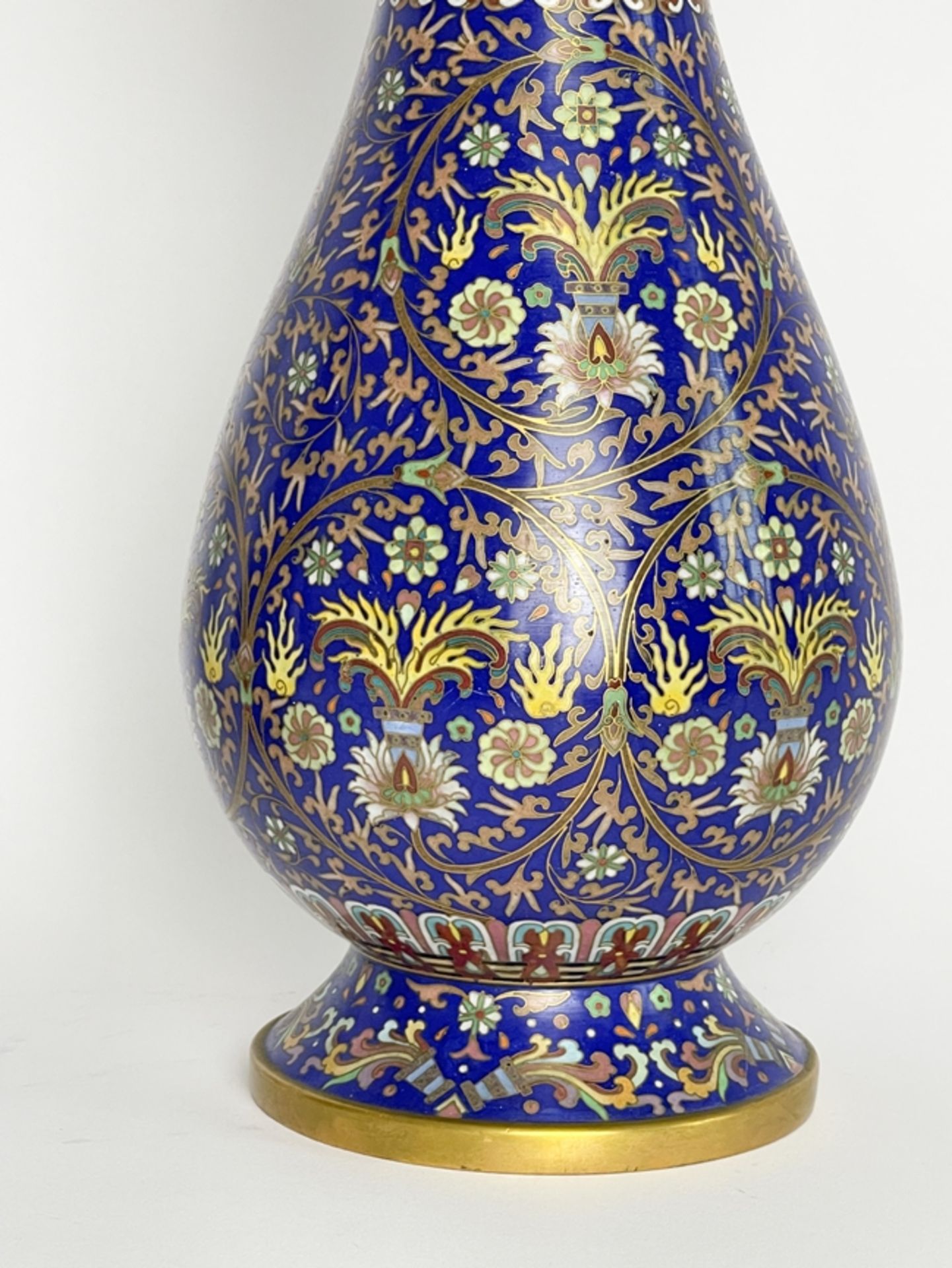 Paar sehr feine Cloisonne Vasen - Image 3 of 12