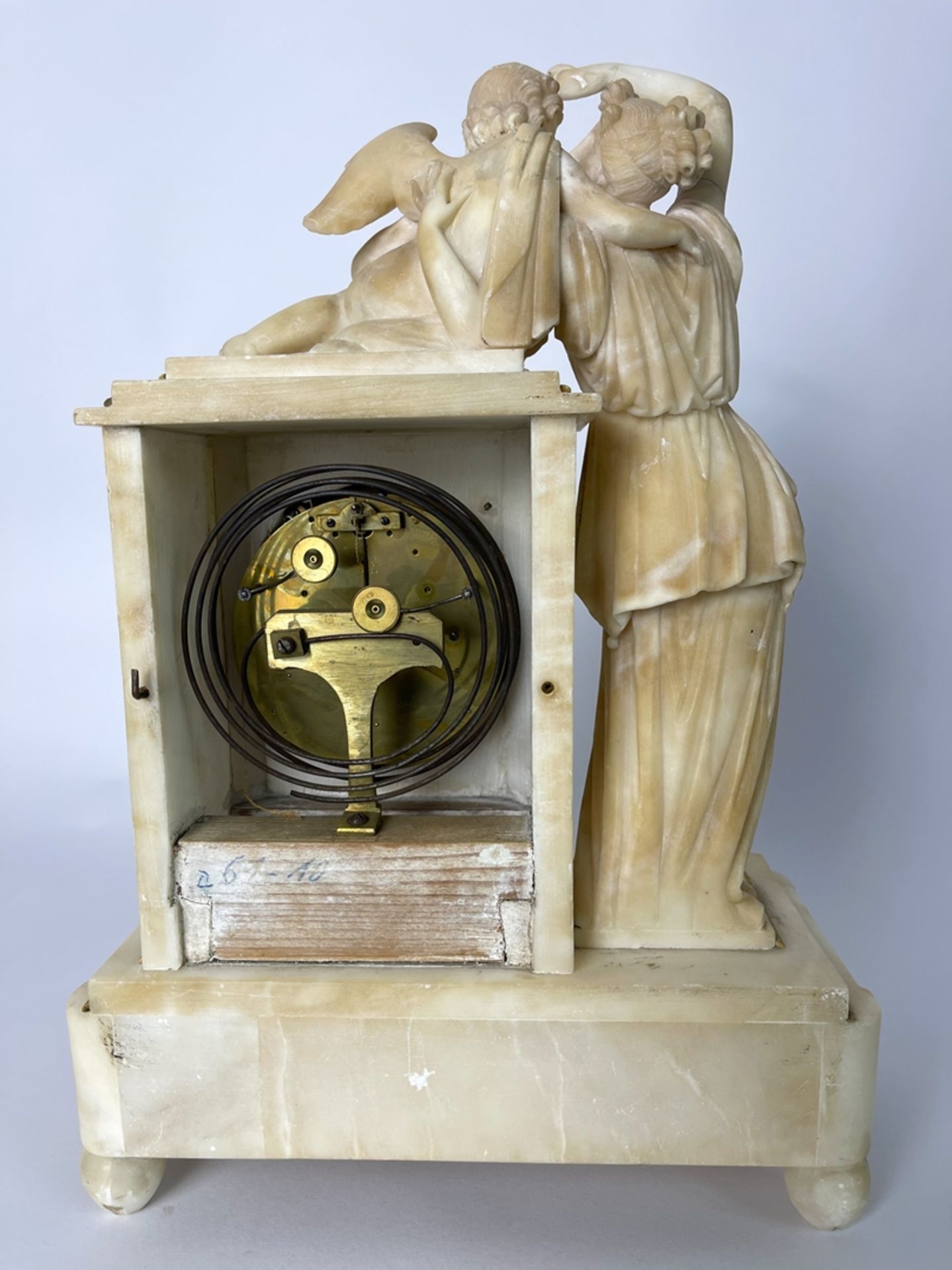 Traumhafte Wiener Empire Alabaster Uhr - Image 8 of 9