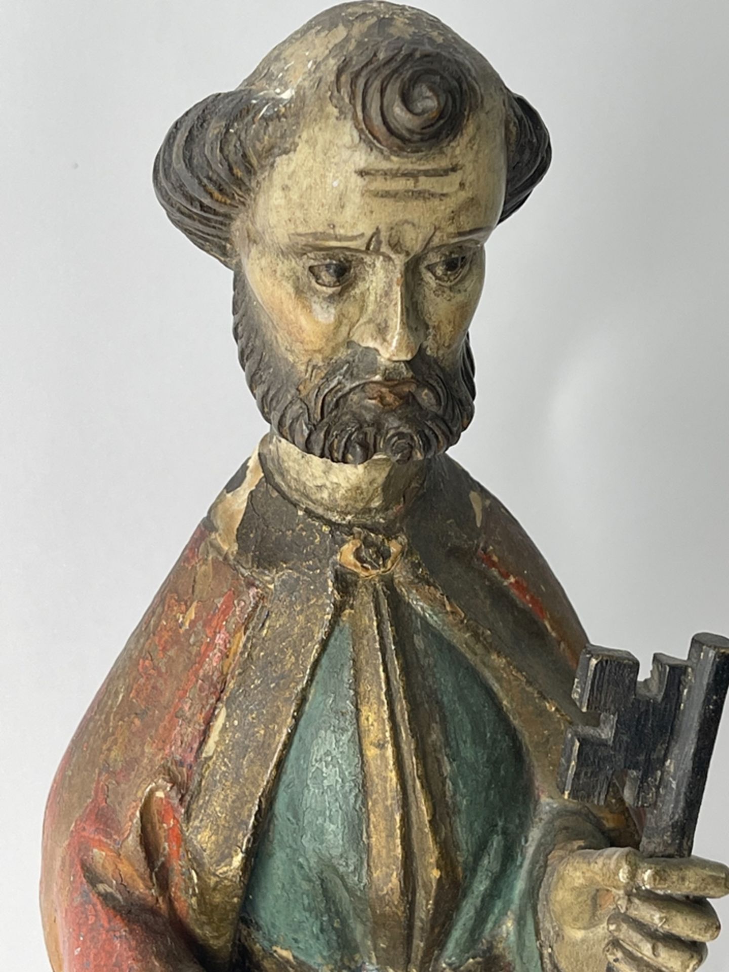 Original gotische Figur Heiliger Petrus - Bild 9 aus 11