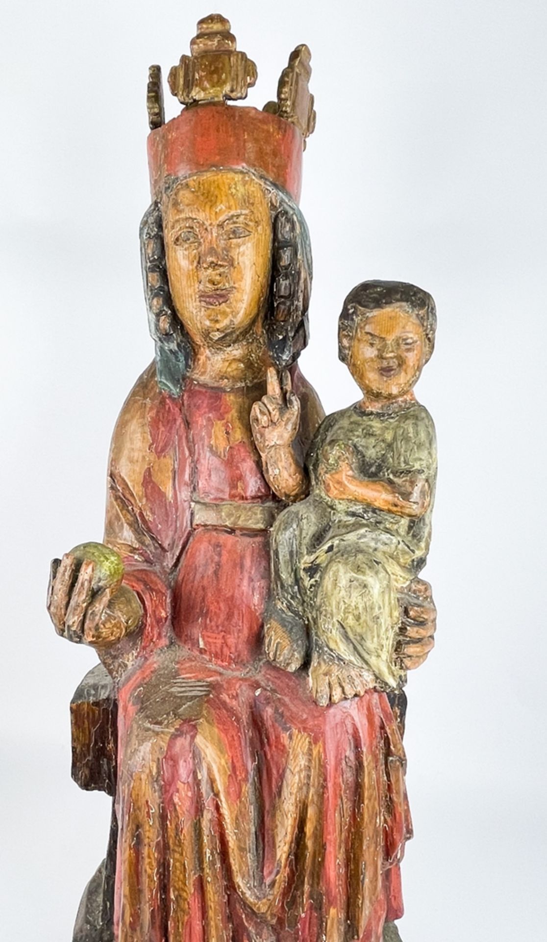 Romanische Skulptur "Madonna mit Kind" - Image 3 of 15