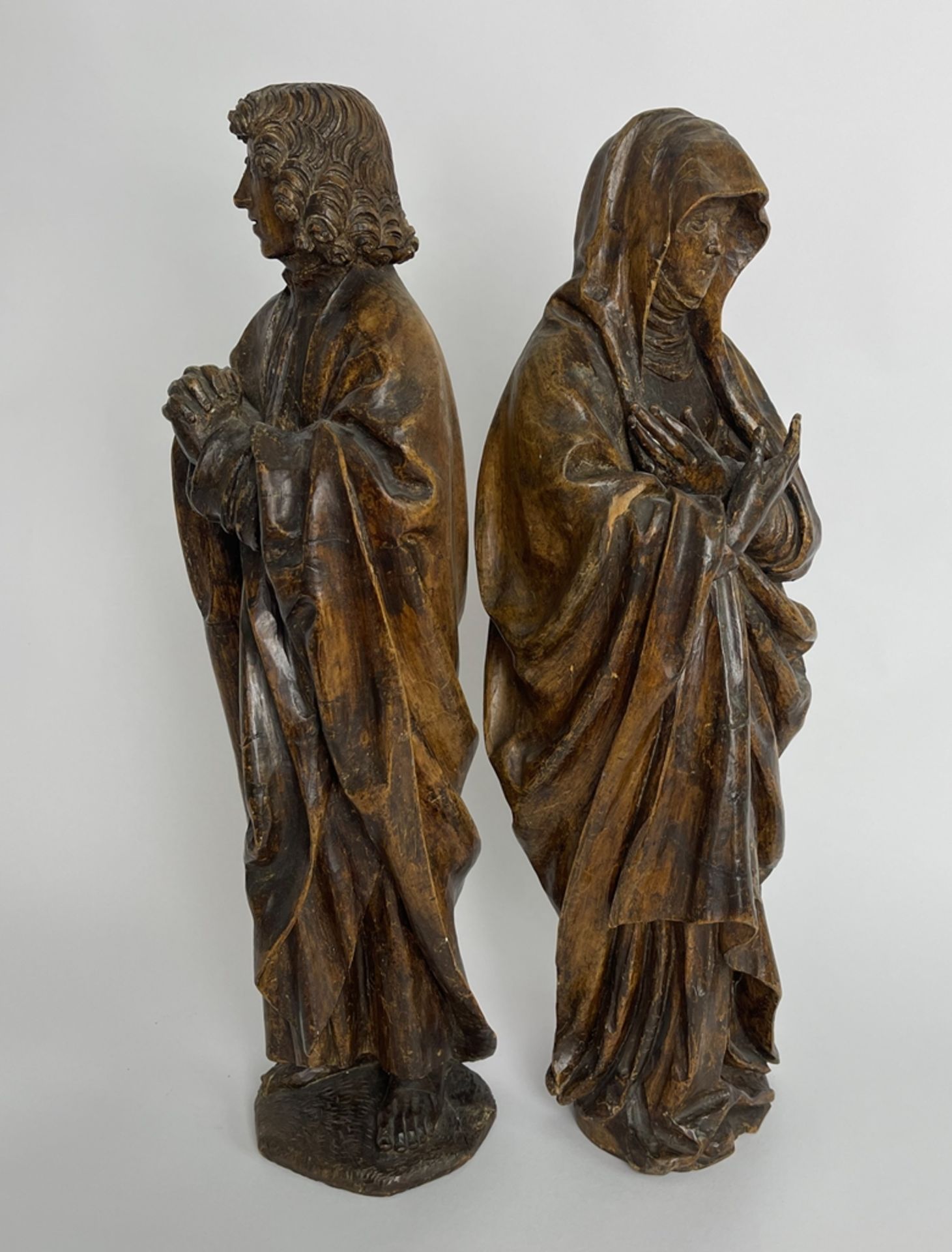 Paar original gotische Figuren Anna und Johannes - Image 11 of 18