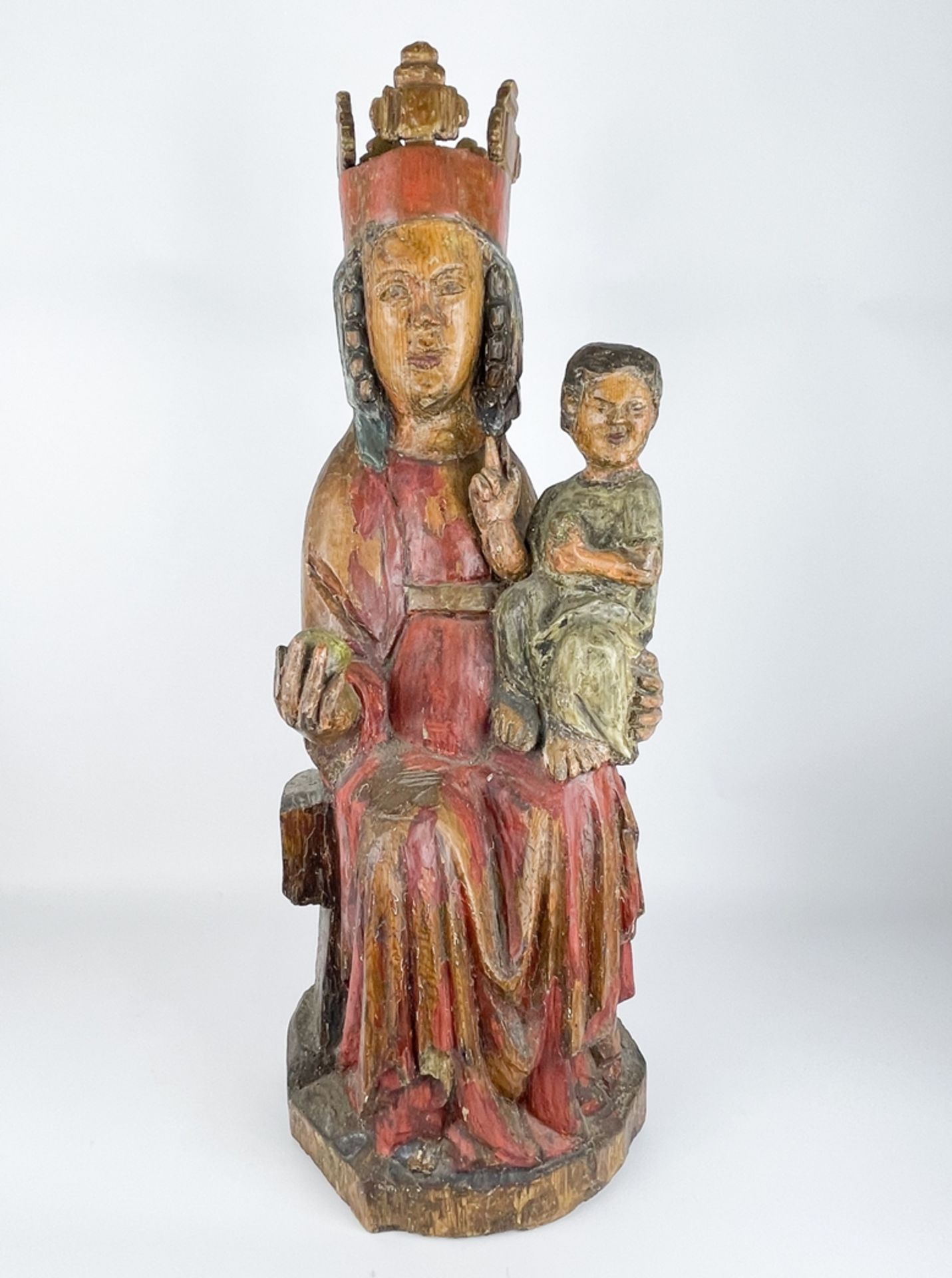 Romanische Skulptur "Madonna mit Kind"