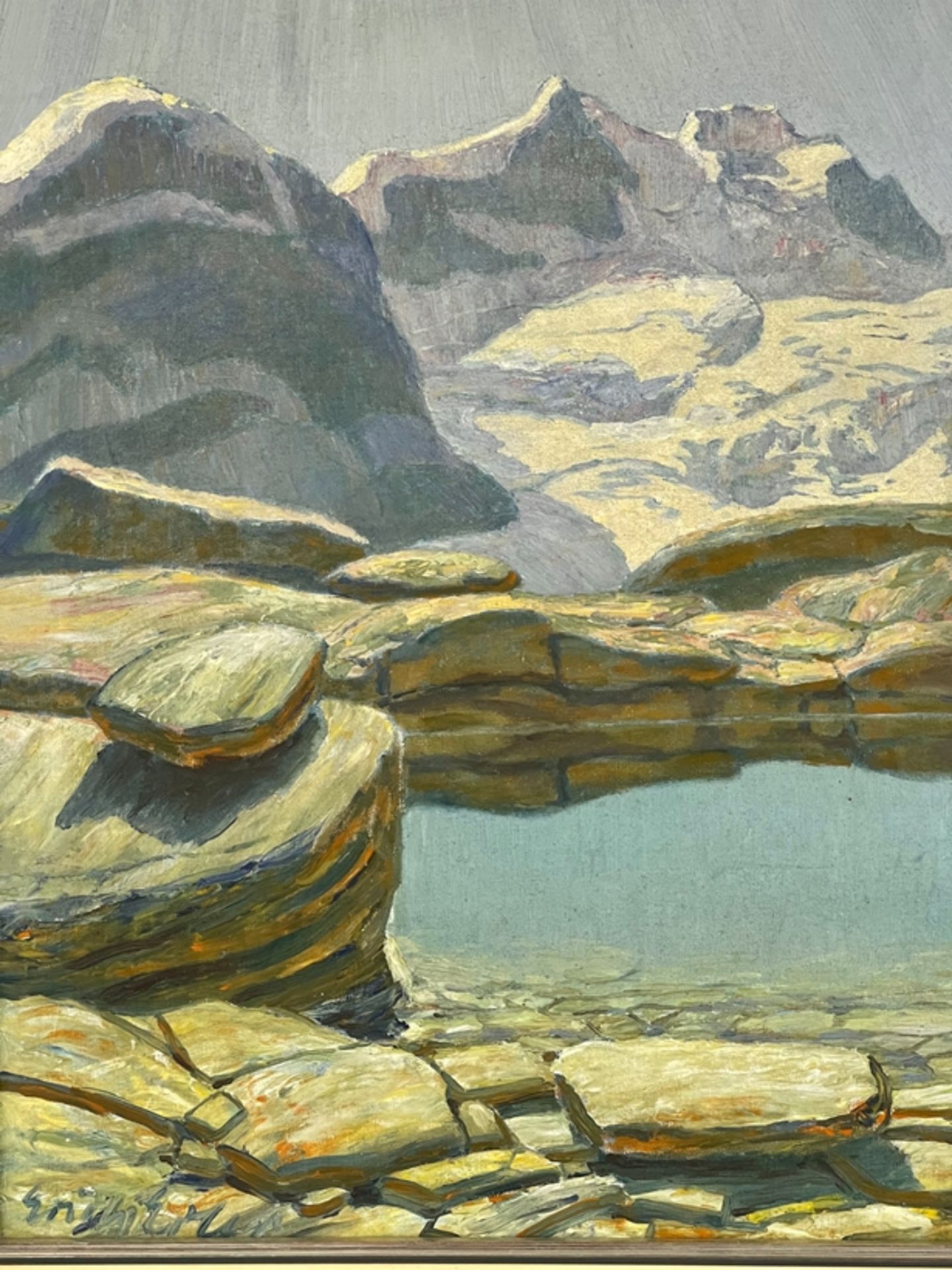 Erich Erler - Samaden Berglandschaft im Engedin  - Bild 2 aus 7