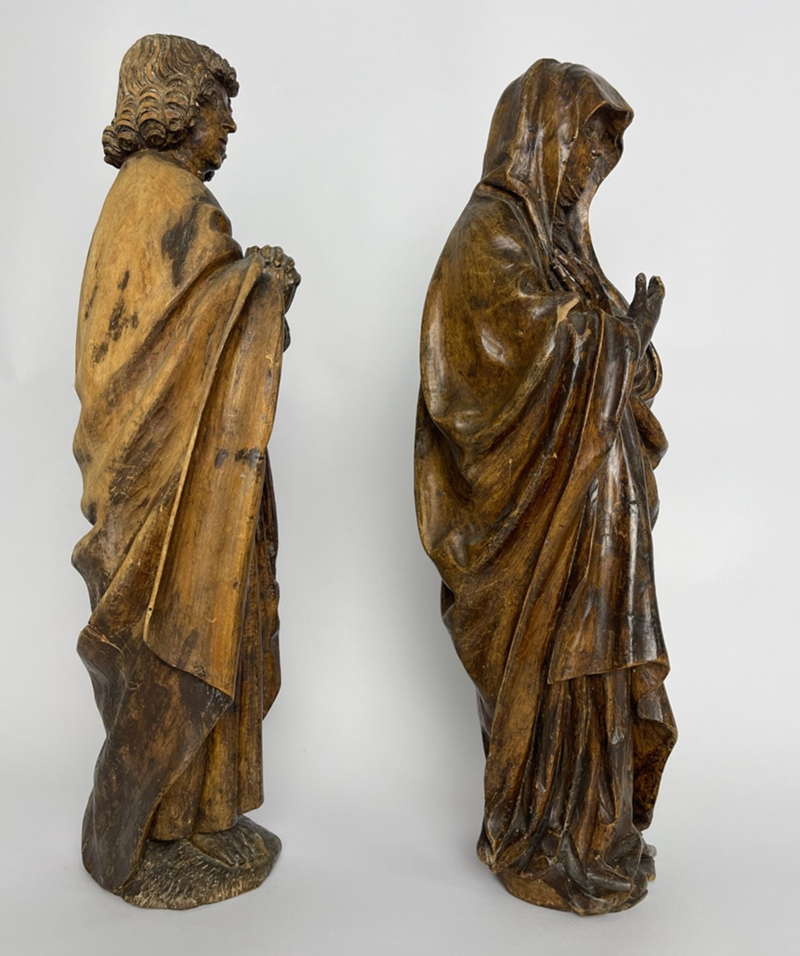 Paar original gotische Figuren Anna und Johannes - Image 9 of 18
