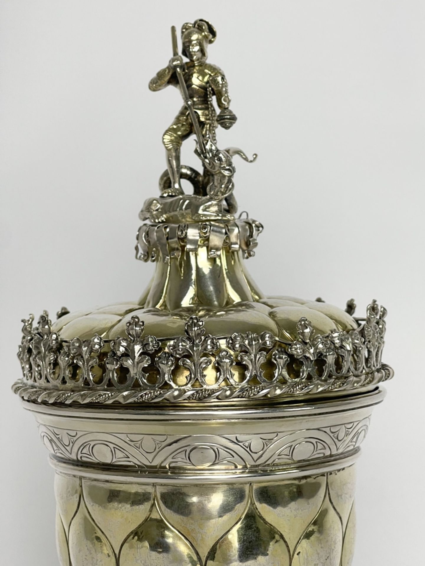 Monumentaler Renaissance Silber Buckelpokal  - Bild 4 aus 24