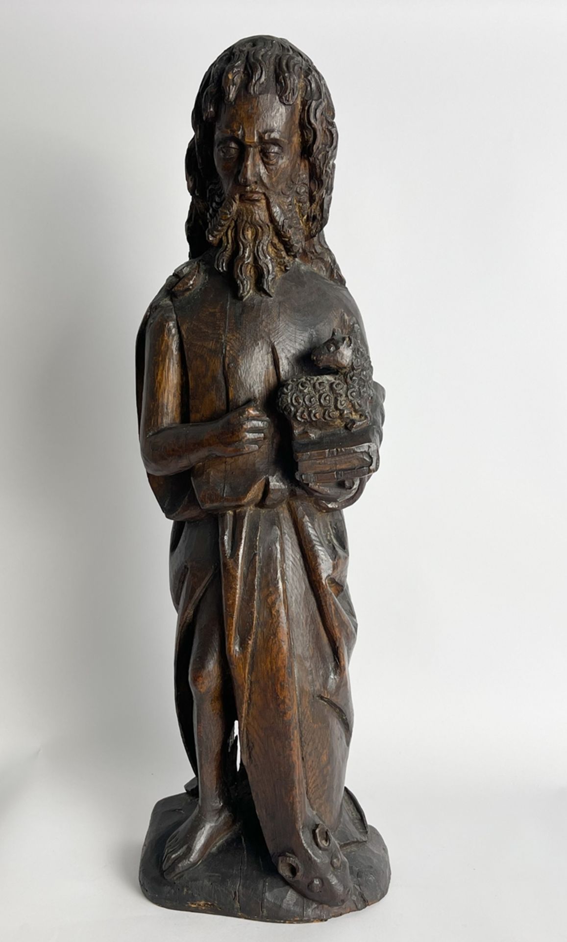 Original Gotische Skulptur Johannes der Täufer