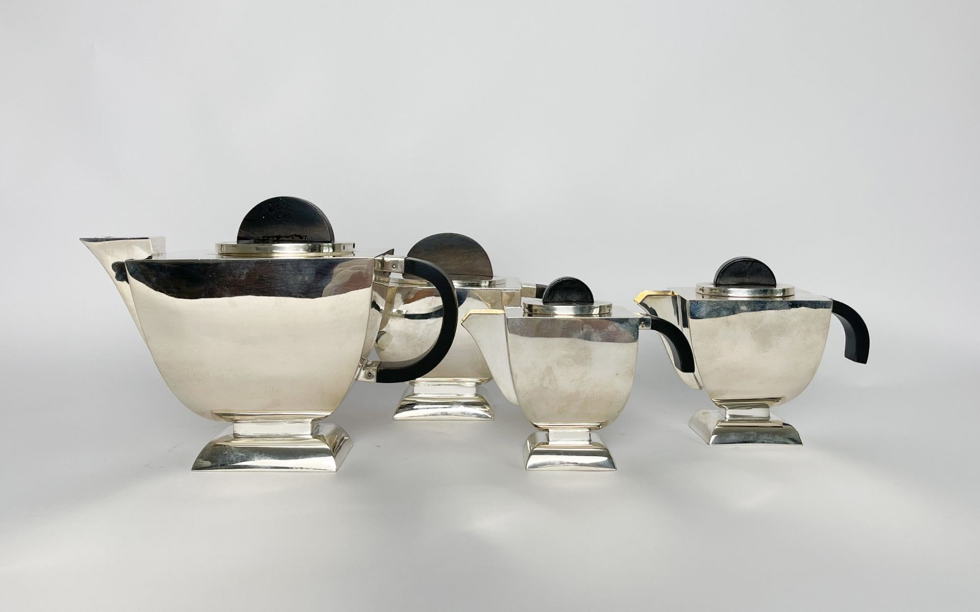 Modernes Art Deco Silber Kaffee Service 