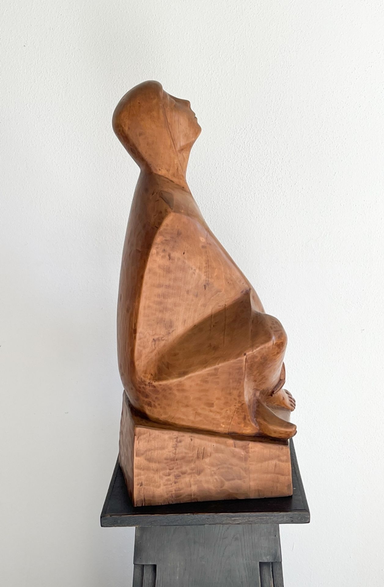 Art Deco Jugendstil Skulptur auf Sokel "Meditierende Frau" - Image 20 of 22