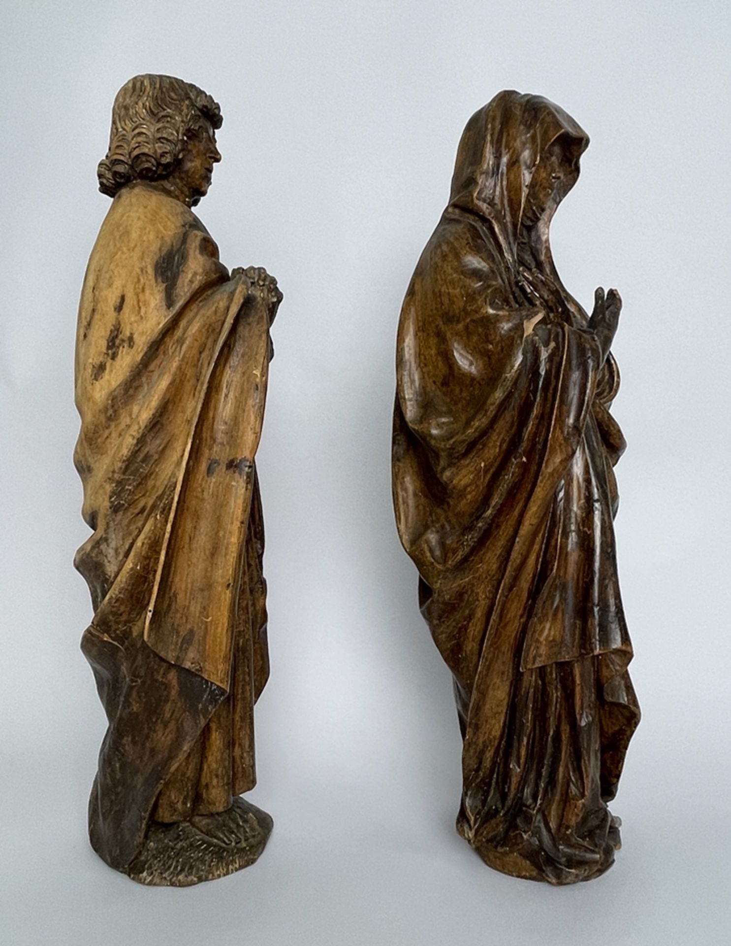 Paar original gotische Figuren Anna und Johannes - Image 8 of 18