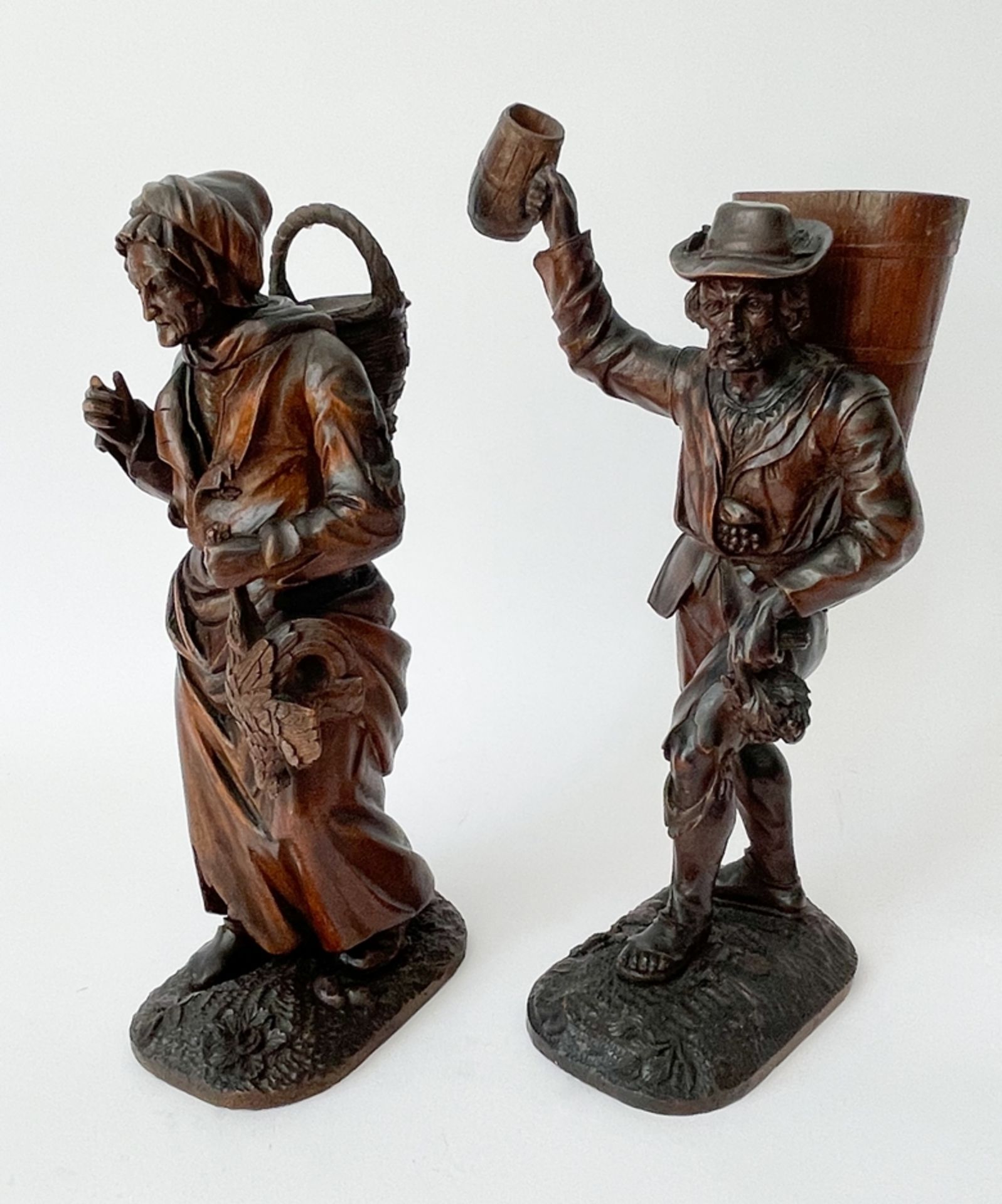 Paar fein geschnitzte Büttenfiguren/Bauernpaar - Image 17 of 19