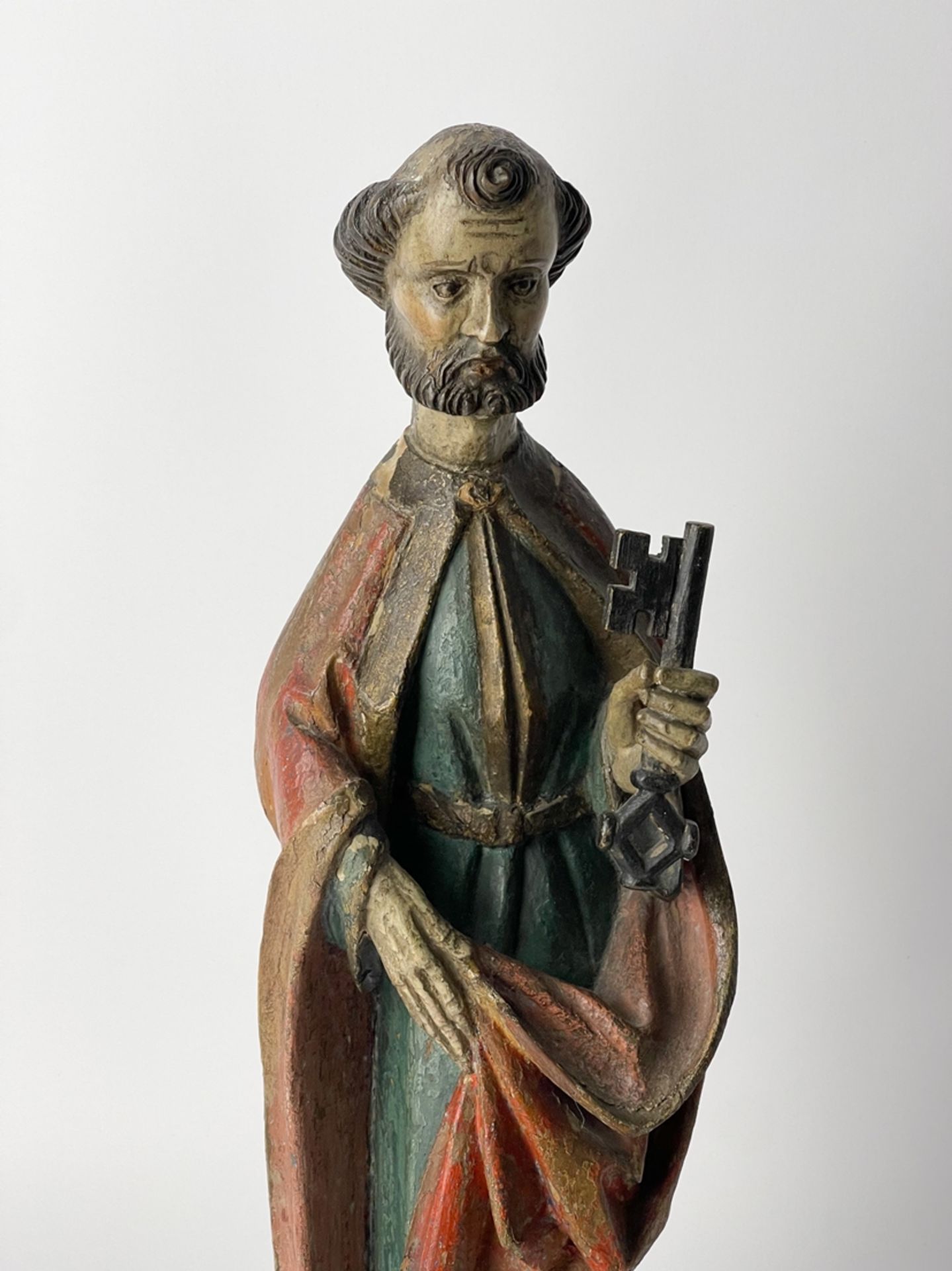 Original gotische Figur Heiliger Petrus - Image 2 of 11