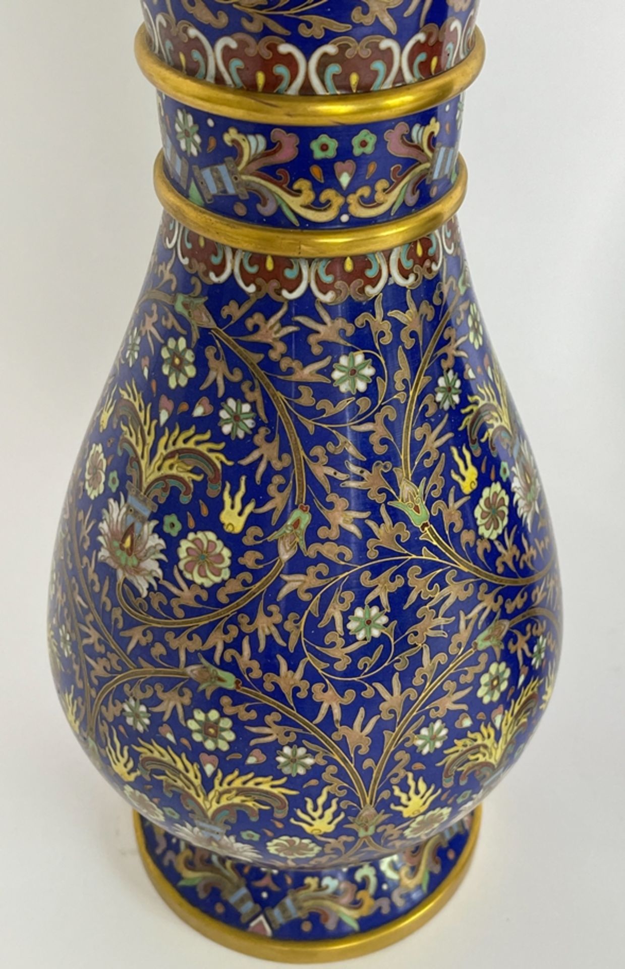 Paar sehr feine Cloisonne Vasen  - Bild 10 aus 12