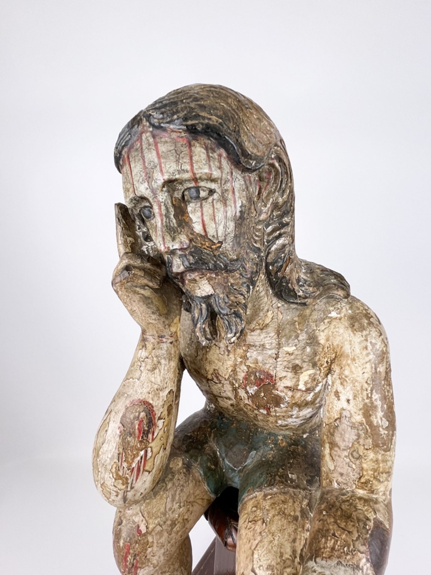 Gotische Skulptur "Rastender Jesus" - Bild 25 aus 25