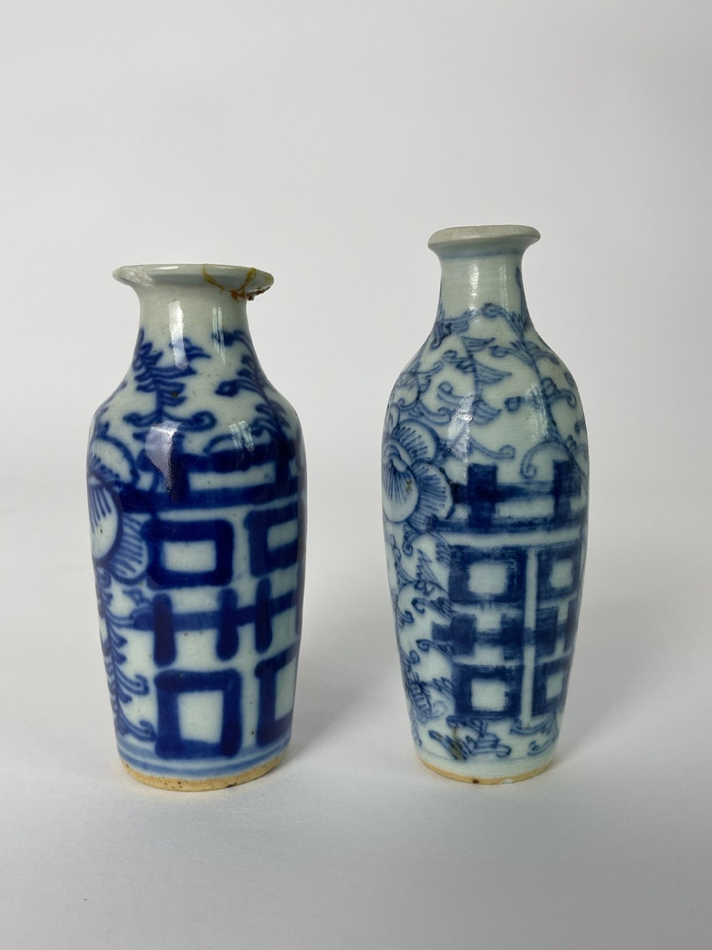 Paar kleine alte China Vasen - Image 2 of 5