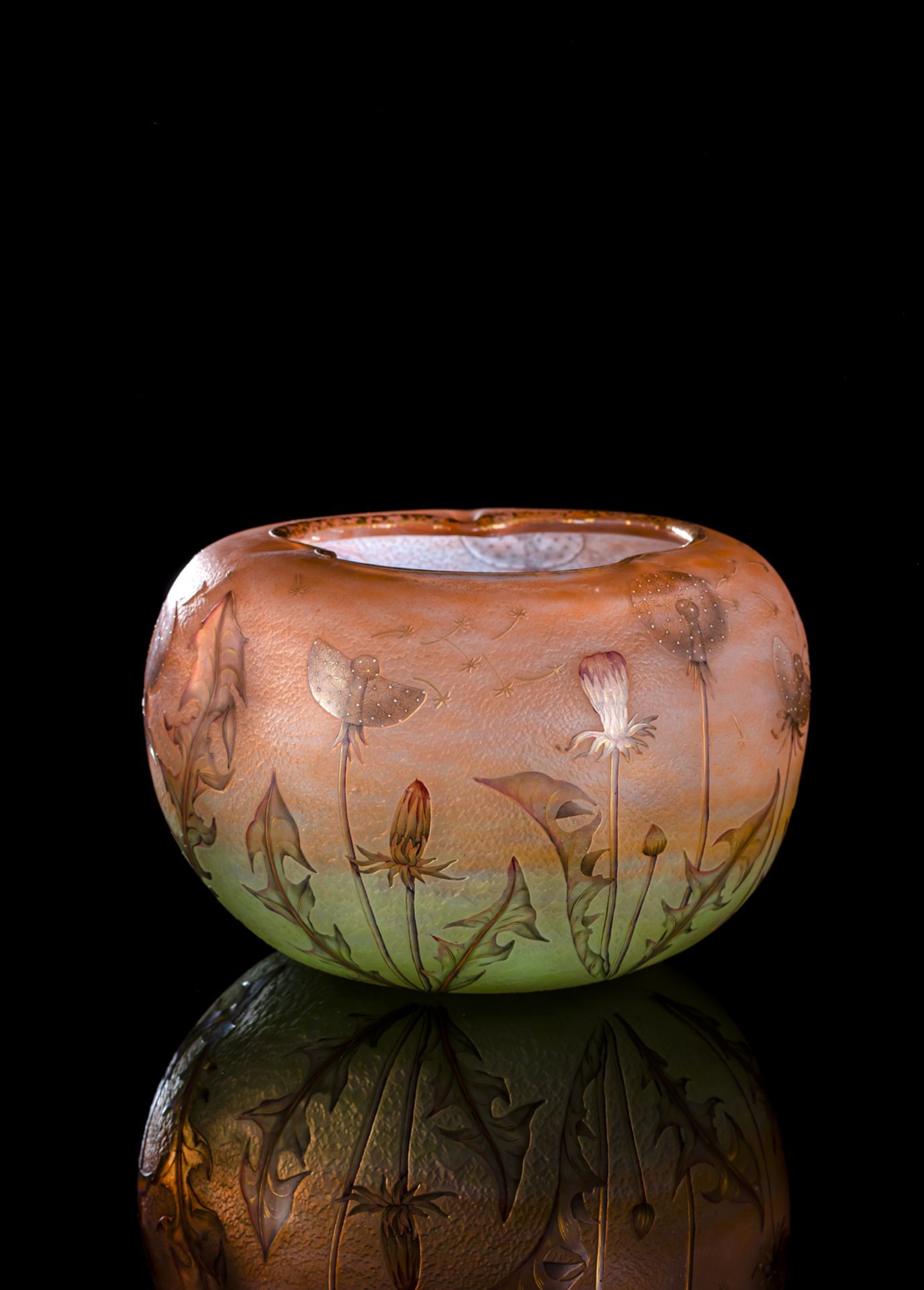 Vase mit Löwenzahndekor - Bild 2 aus 3