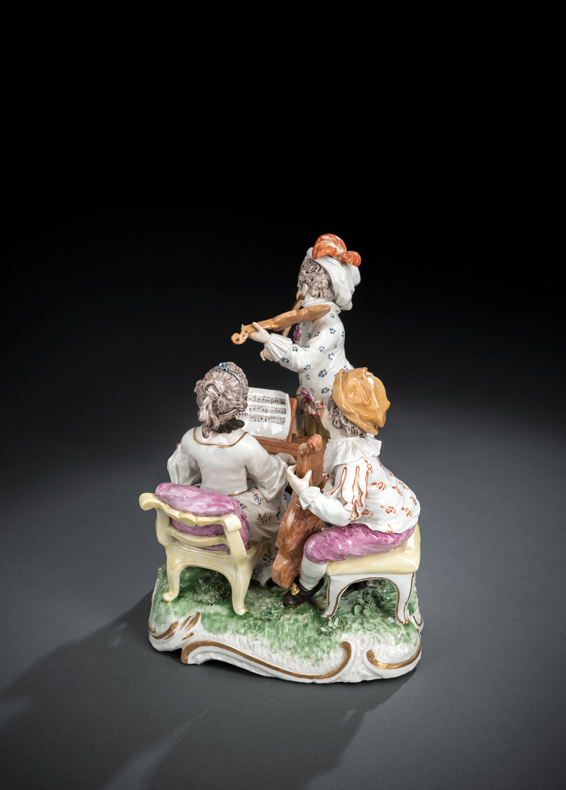 A FRANKENTHAL GROUP OF MUSIC MAKING CHILDREN "CHILDREN'S TRIO" - Image 2 of 4