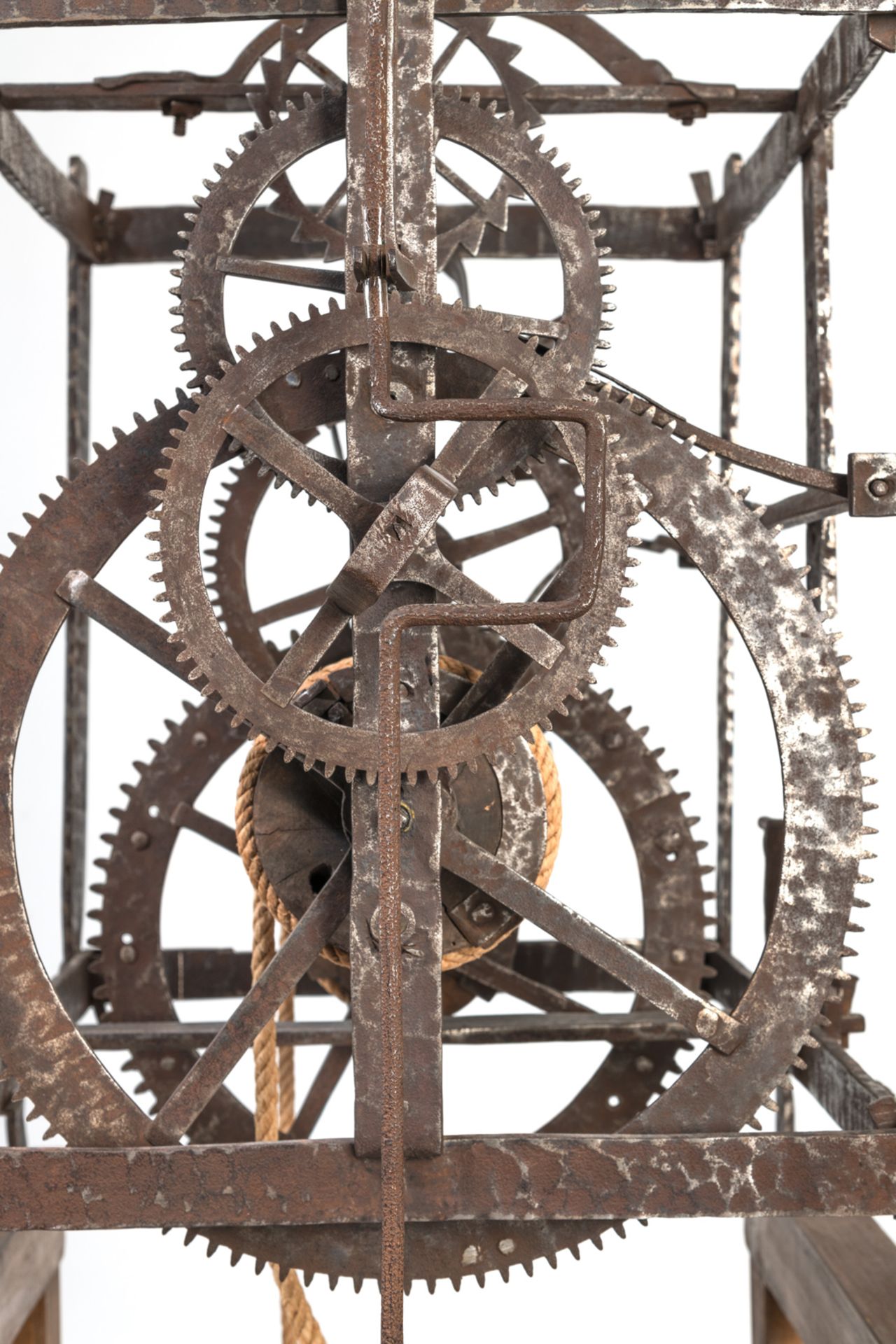 A LARGE TOWER CLOCK WORK - Image 8 of 8