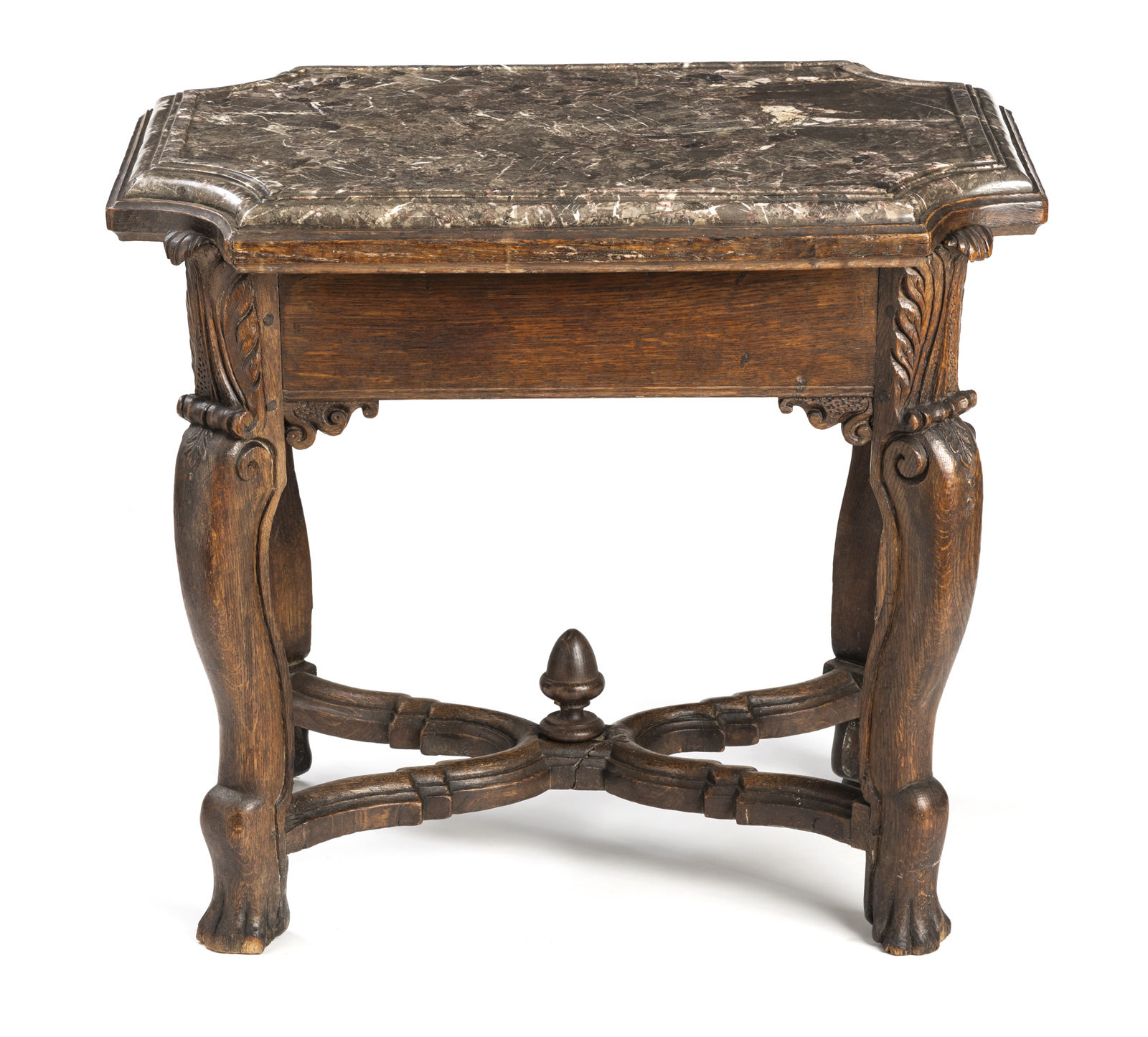 A LOUIS XV CARVED OAKWOOD OCCASIONAL TABLE - Image 5 of 7