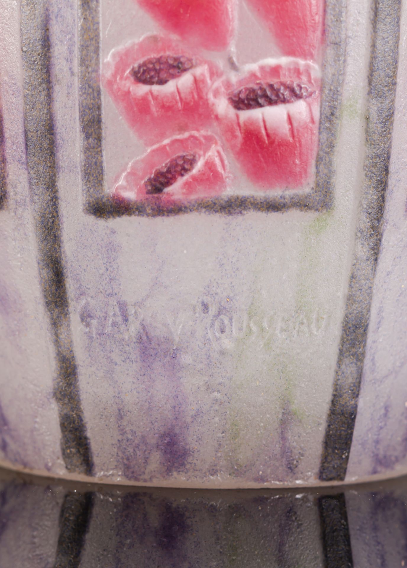 Art-Déco Pate-de-Verre Vase "Coquelicot" - Bild 3 aus 3