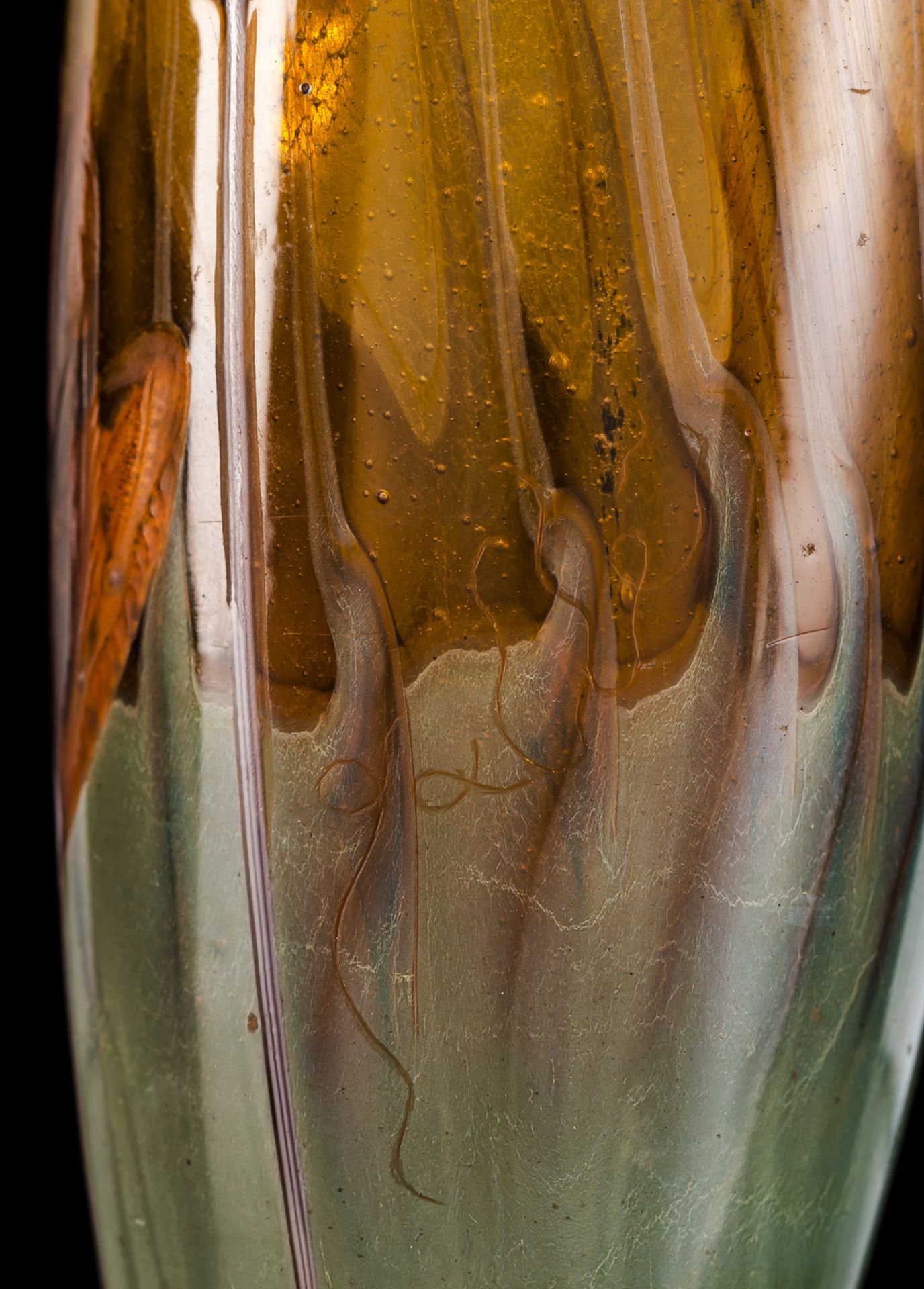 Schöne Marqueterie-sur-Verre "Crocus" Vase - Bild 3 aus 3