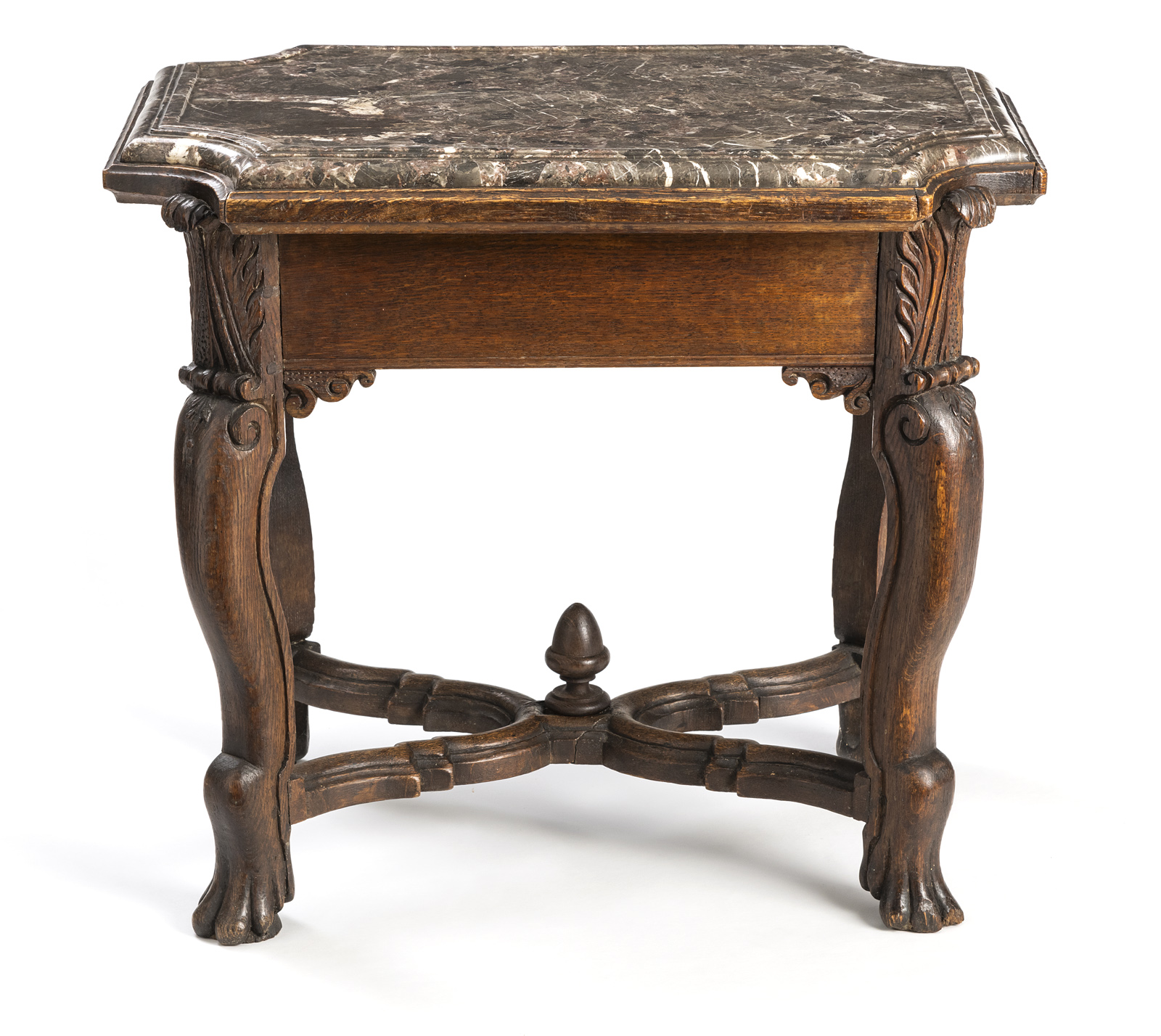 A LOUIS XV CARVED OAKWOOD OCCASIONAL TABLE - Image 3 of 7