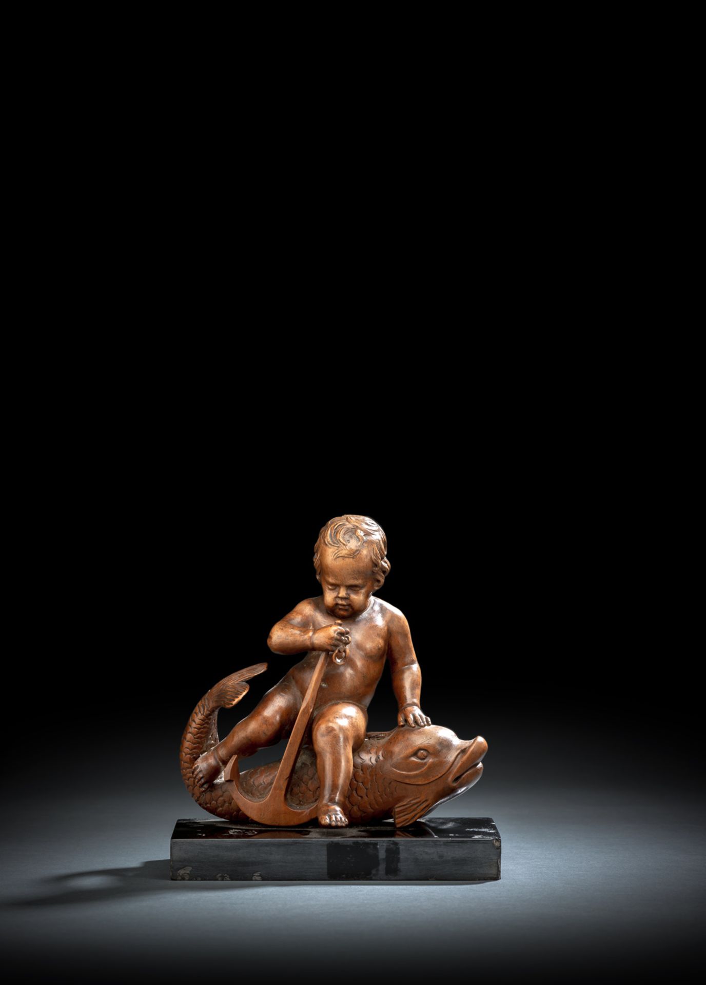 Putto auf Delphin