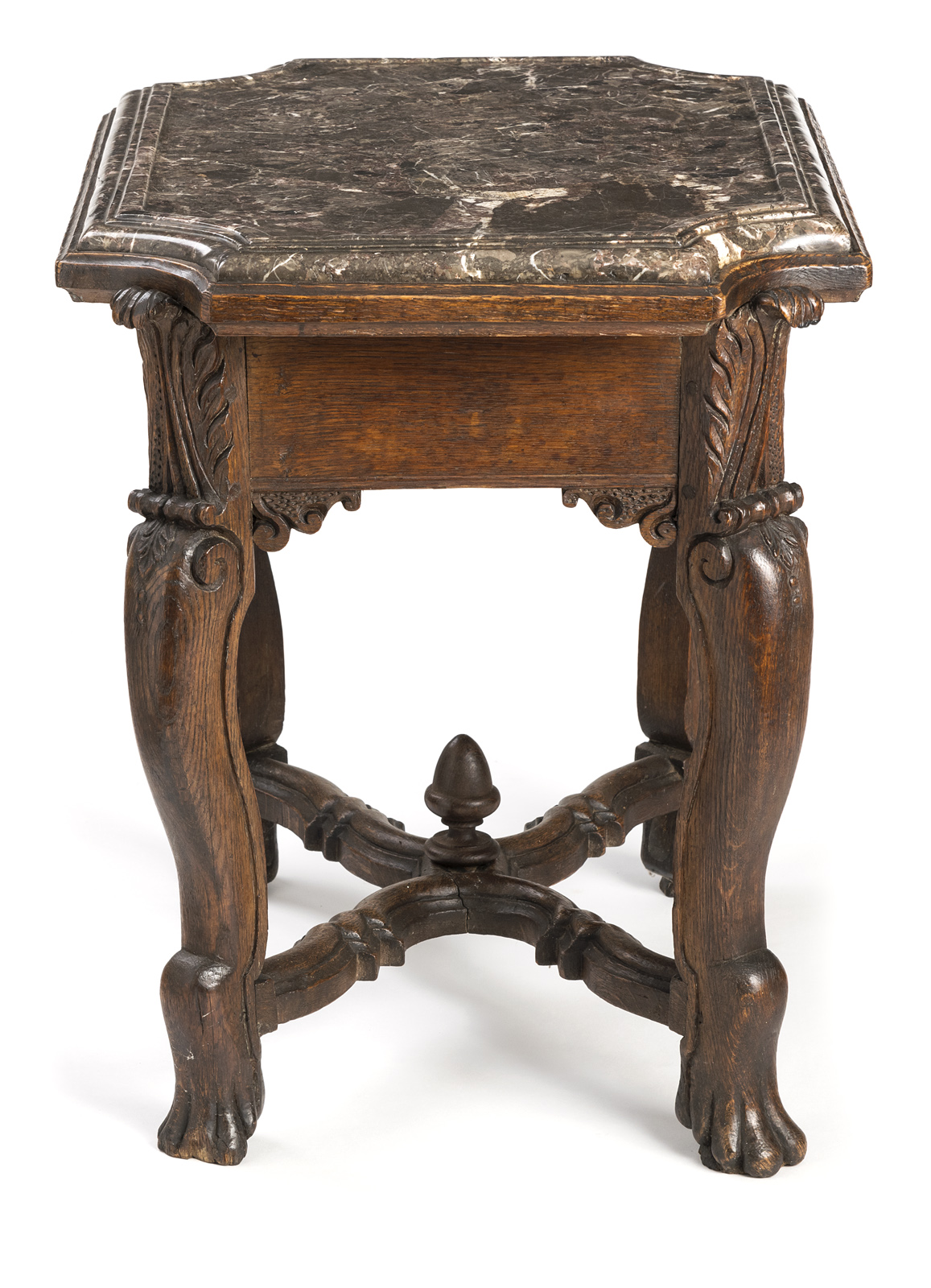 A LOUIS XV CARVED OAKWOOD OCCASIONAL TABLE - Image 4 of 7
