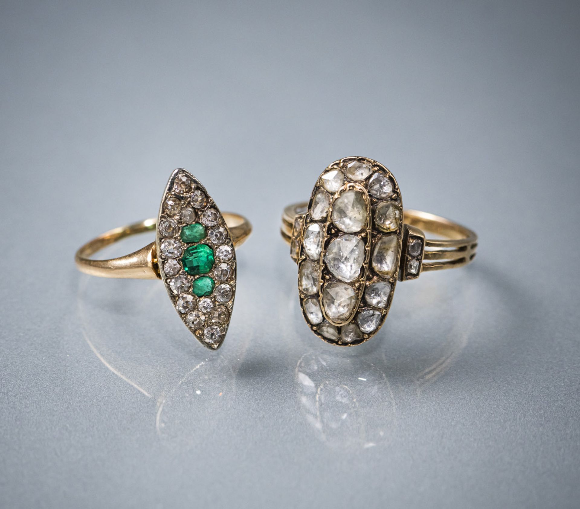 TWO MARQUISE SHAPED RINGS - Image 2 of 3