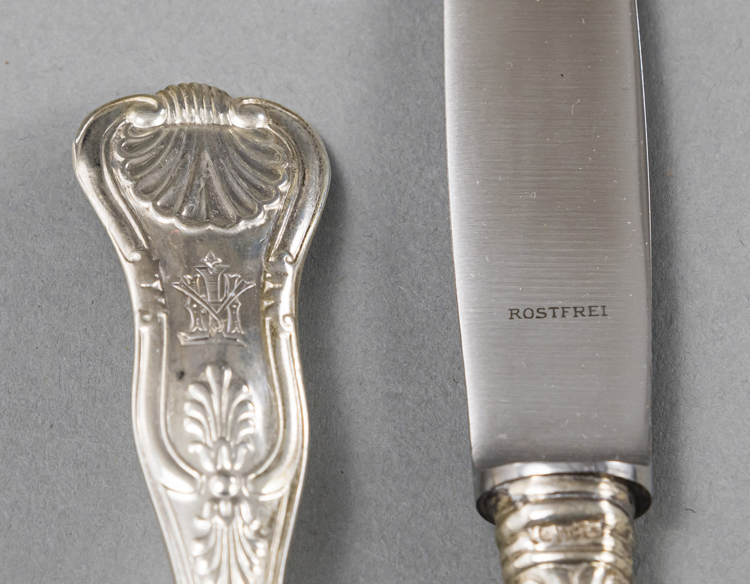 A GERMAN SILVER PARTIAL CUTLERY - Image 3 of 4