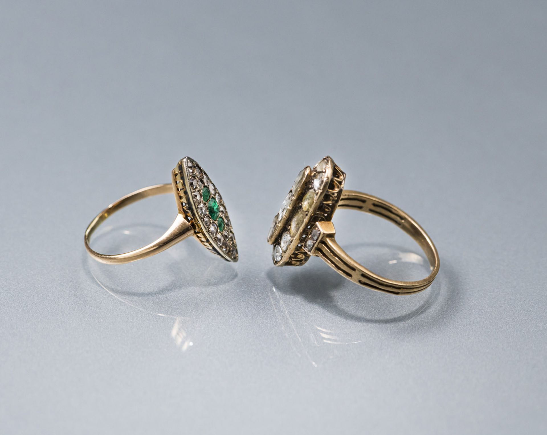 TWO MARQUISE SHAPED RINGS - Image 3 of 3