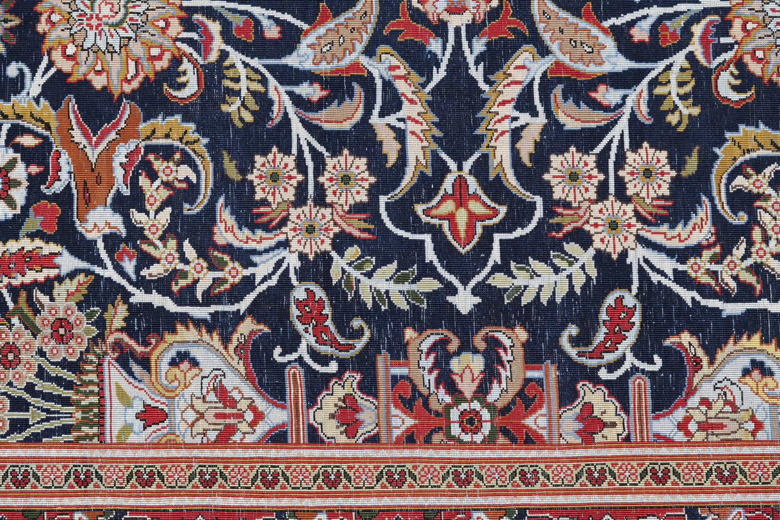 AN ALL OVER PATTERNED SILK RUG - Image 10 of 13