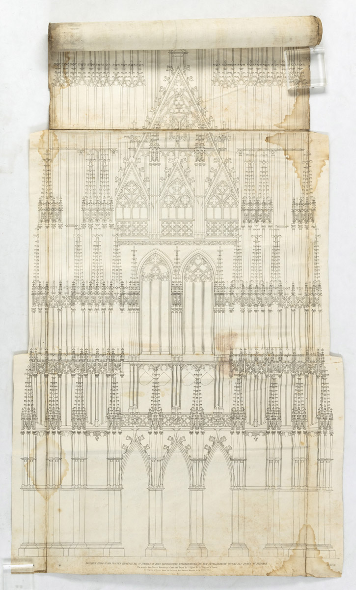 Facsimile of a cutaway drawing of the tower of St. Stephen's Cathedral, Vienna - Image 4 of 4