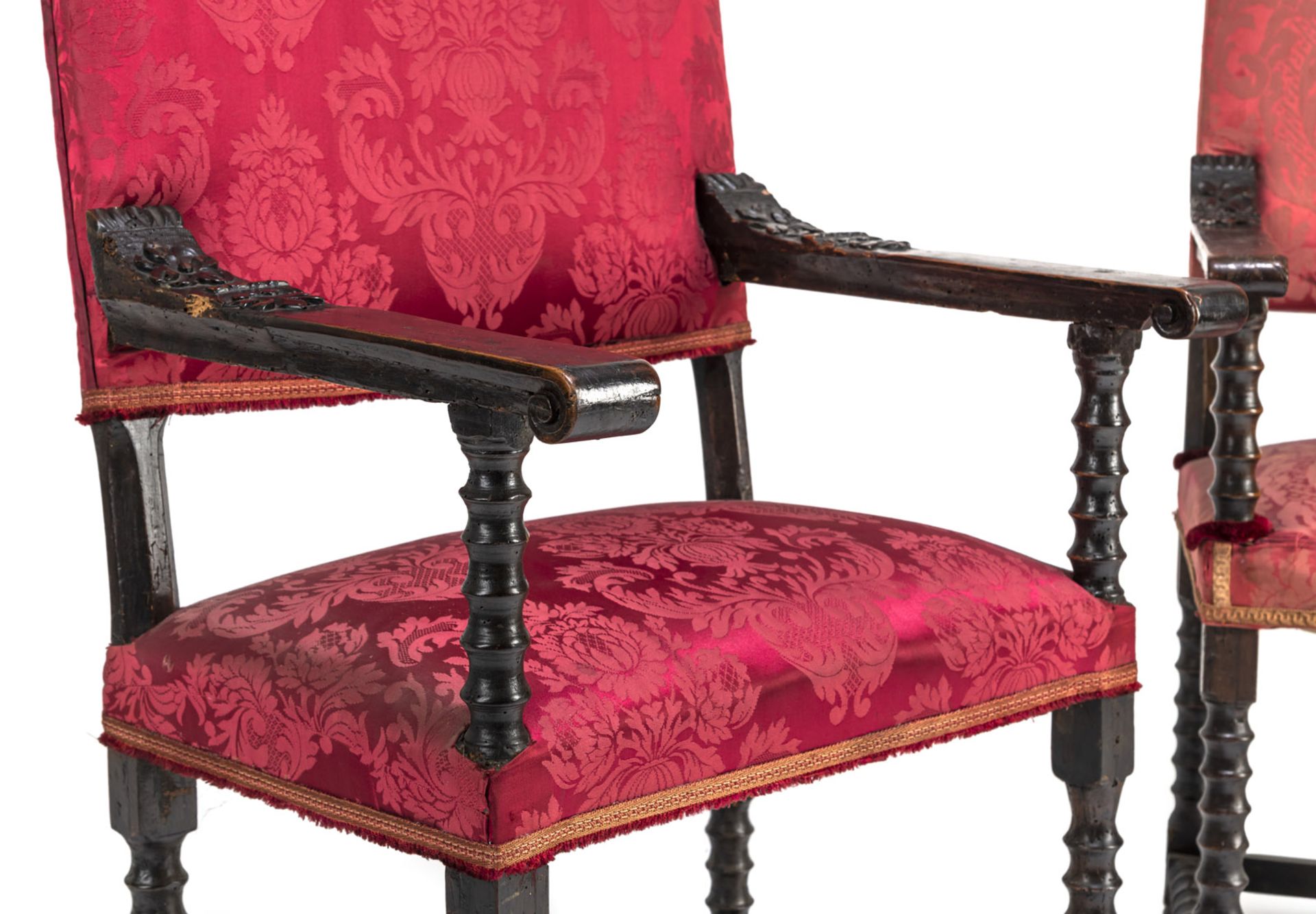 Paar barocke Armlehnstühle - Bild 2 aus 8