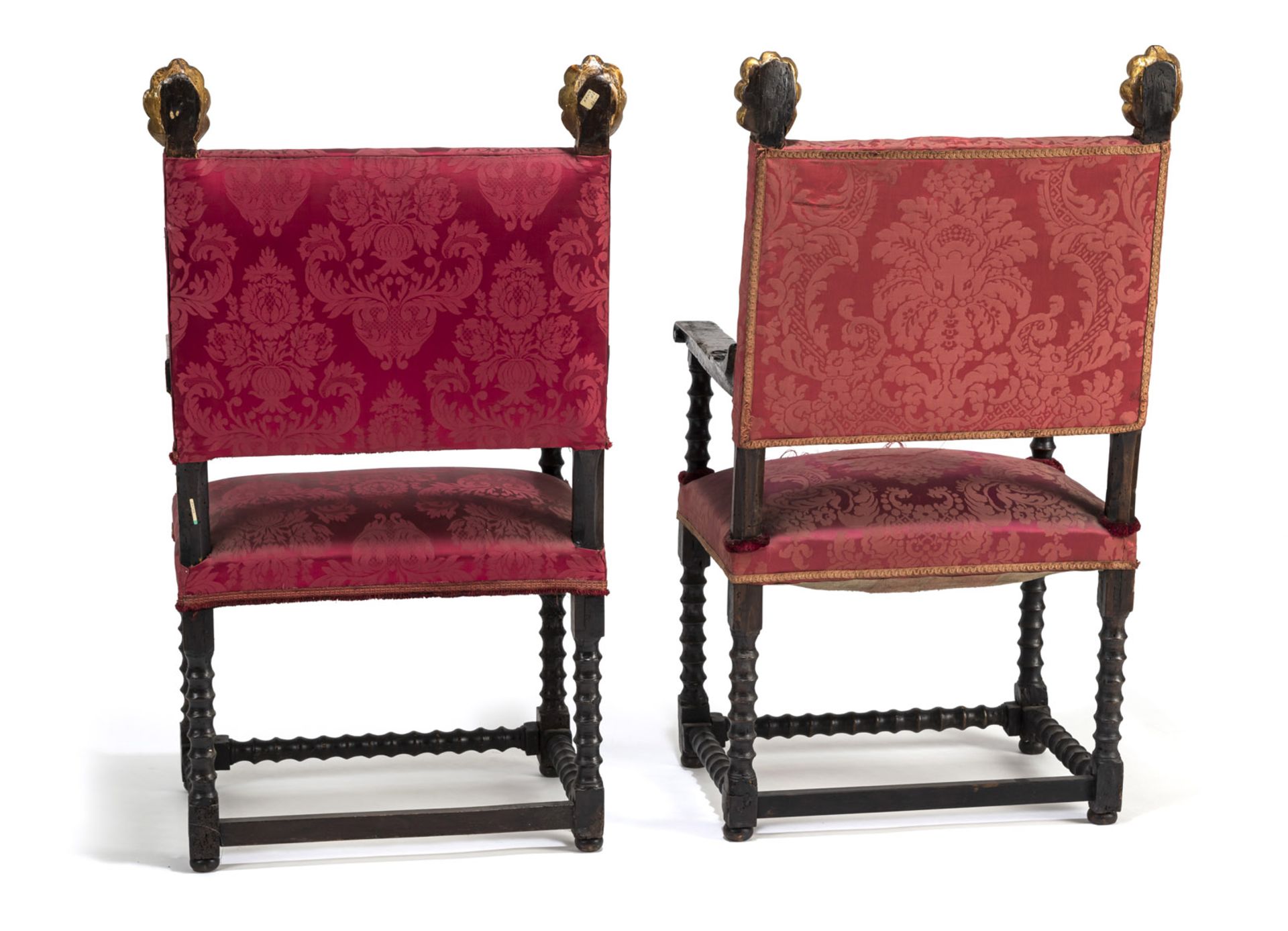 Paar barocke Armlehnstühle - Bild 7 aus 8