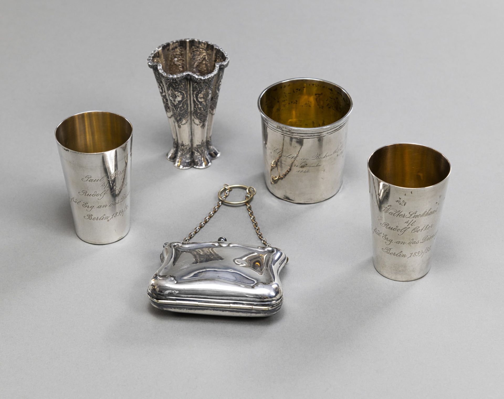 FOUR BEAKER AND A PURSE - Image 2 of 5