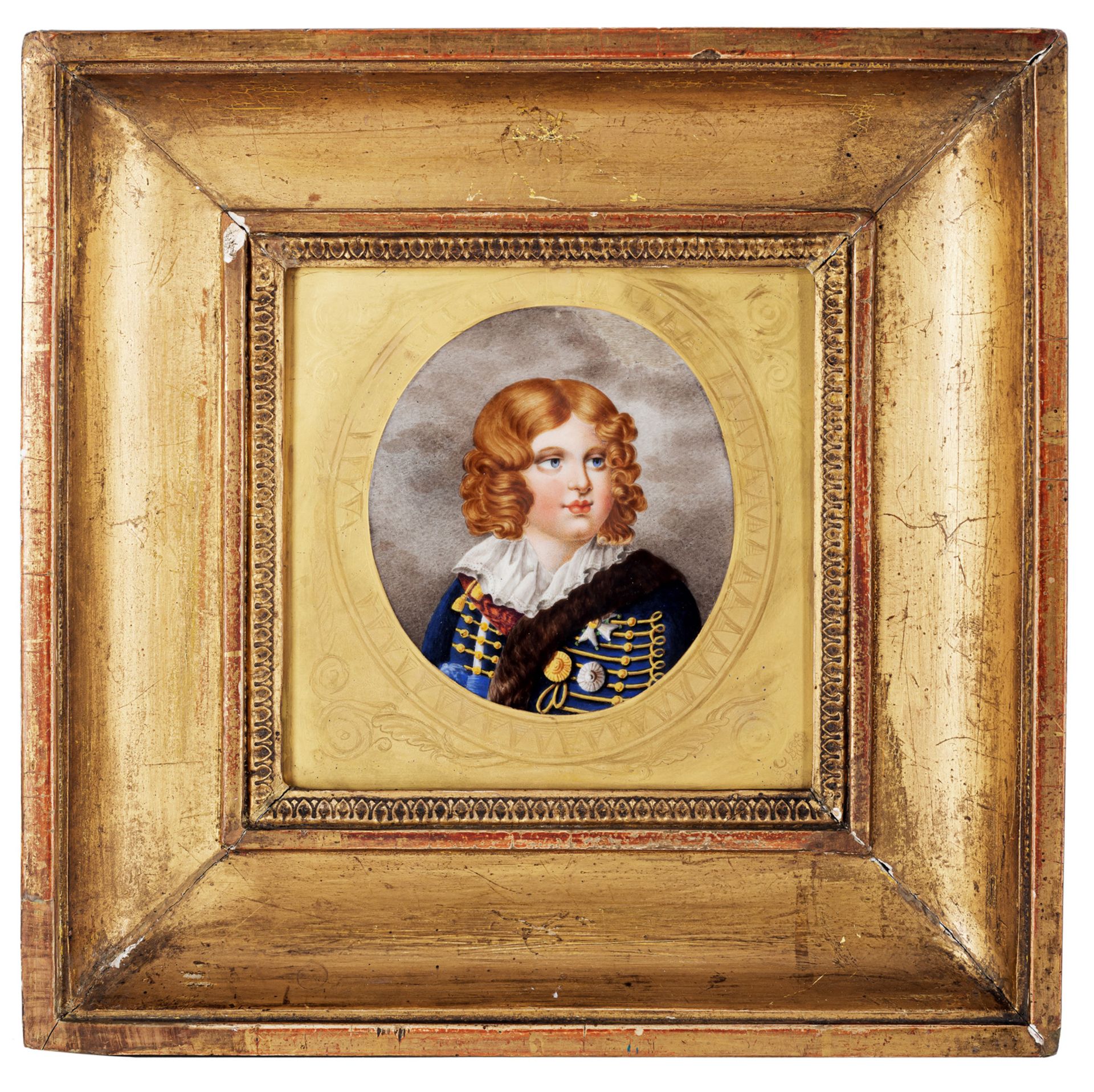 Porzellanbildplatte - Portrait Napoleon II als Kind - Bild 2 aus 2