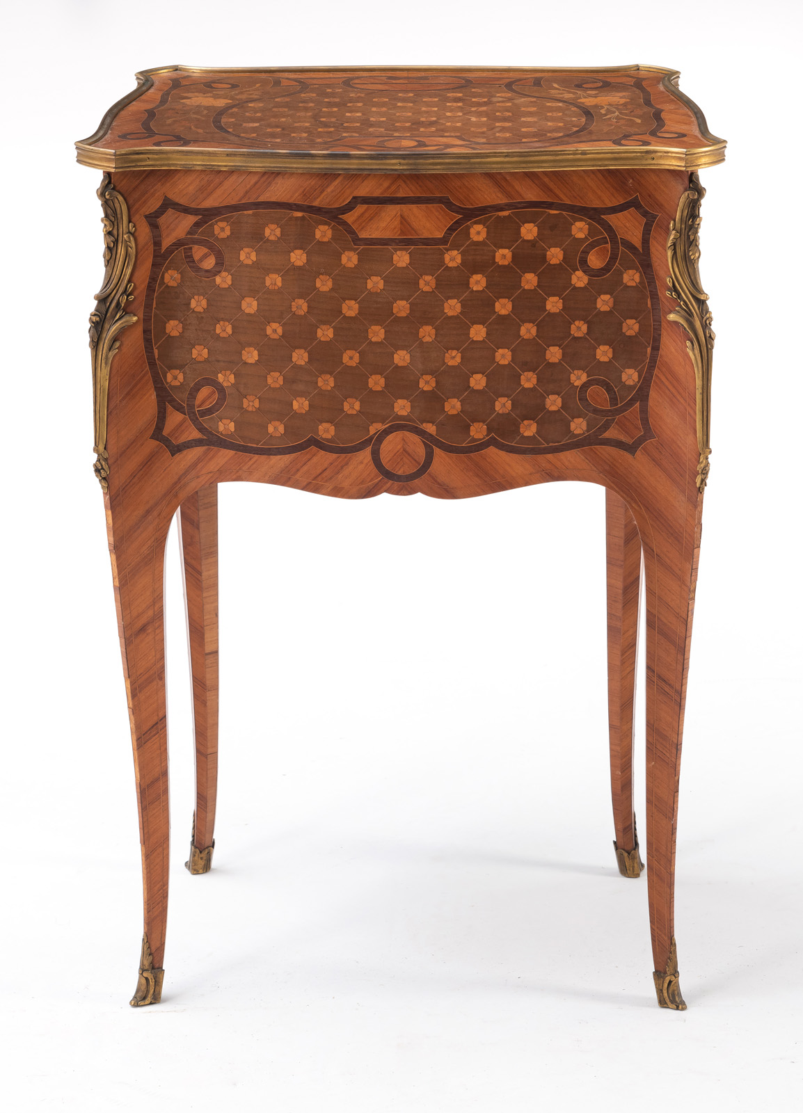 A LOUIS VI STYLE BRONZE MOUNTED PARTIAL EBONIZED KINGWOOD MARQUETRIED OCCASIONAL COMMODE - Image 5 of 7