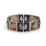 Feines Art-Deco-Armband mit Blumenmotiven