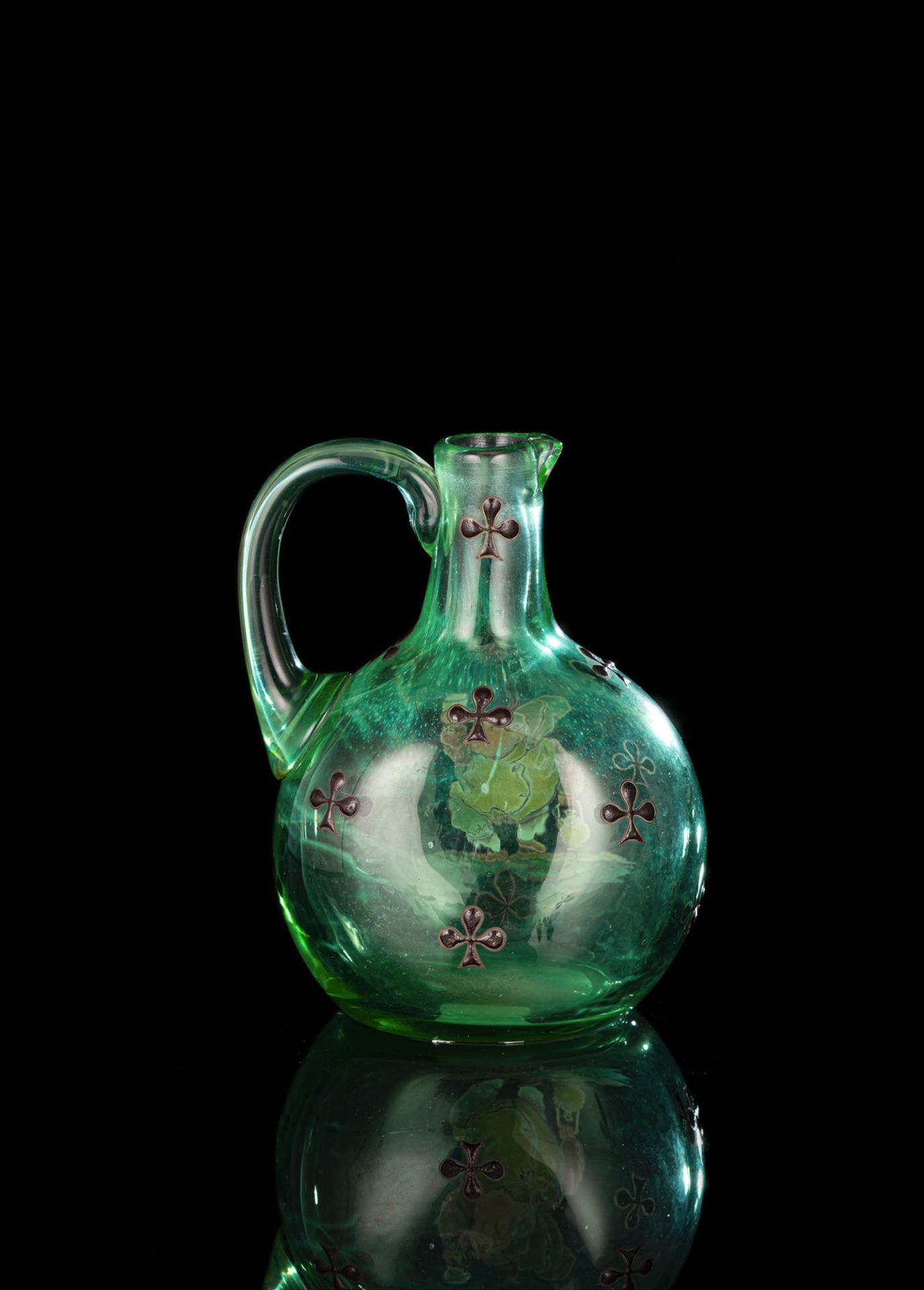 A GALLE ENAMEL PAINTED GLASS JAR - Image 2 of 4