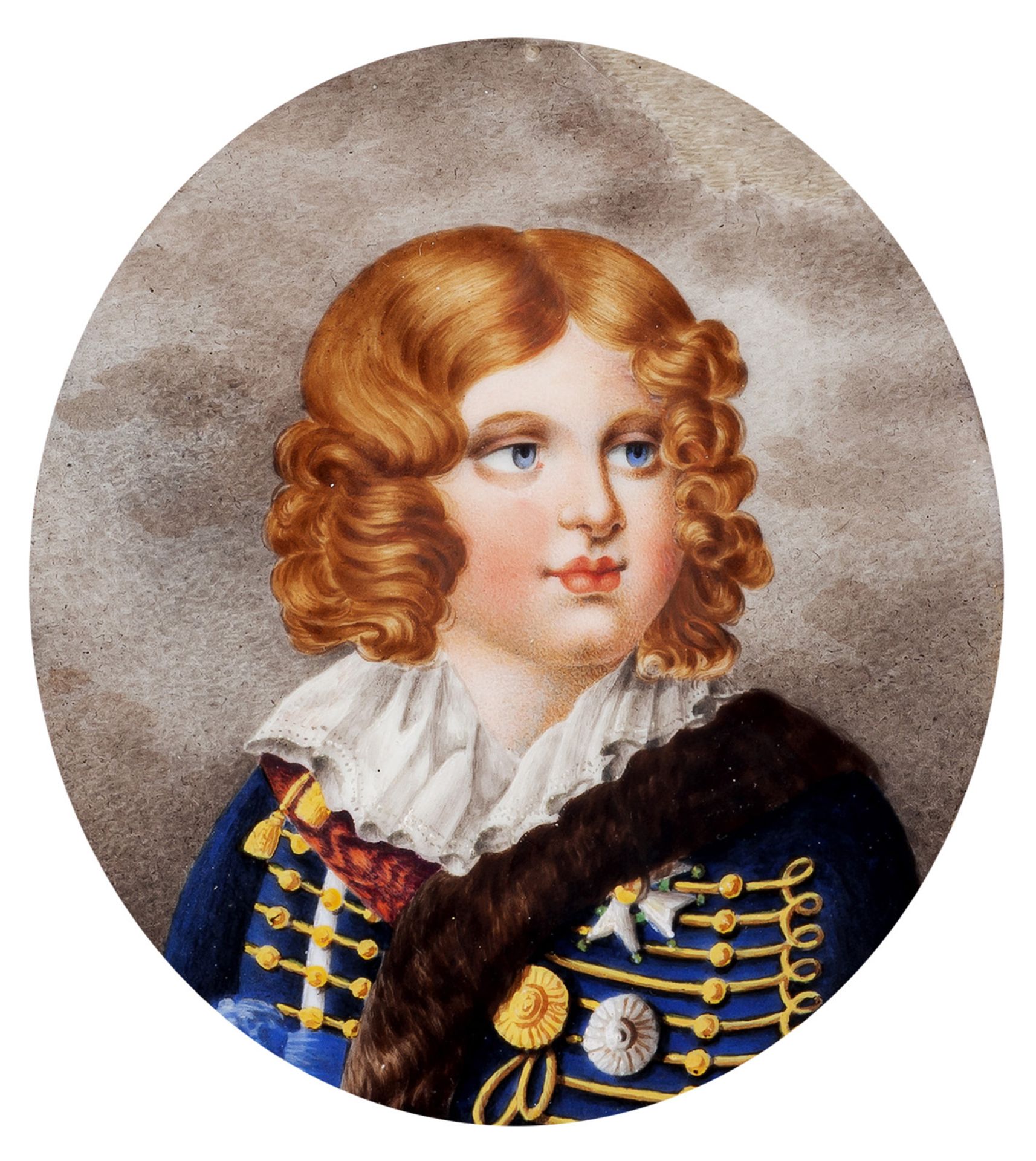 Porzellanbildplatte - Portrait Napoleon II als Kind