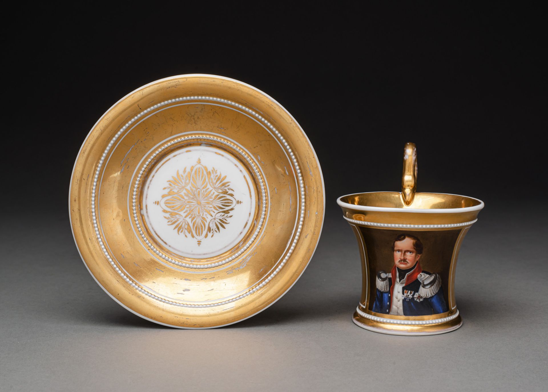 Tasse mit Portrait des Königs Friedrich Wilhelm III von Preußen