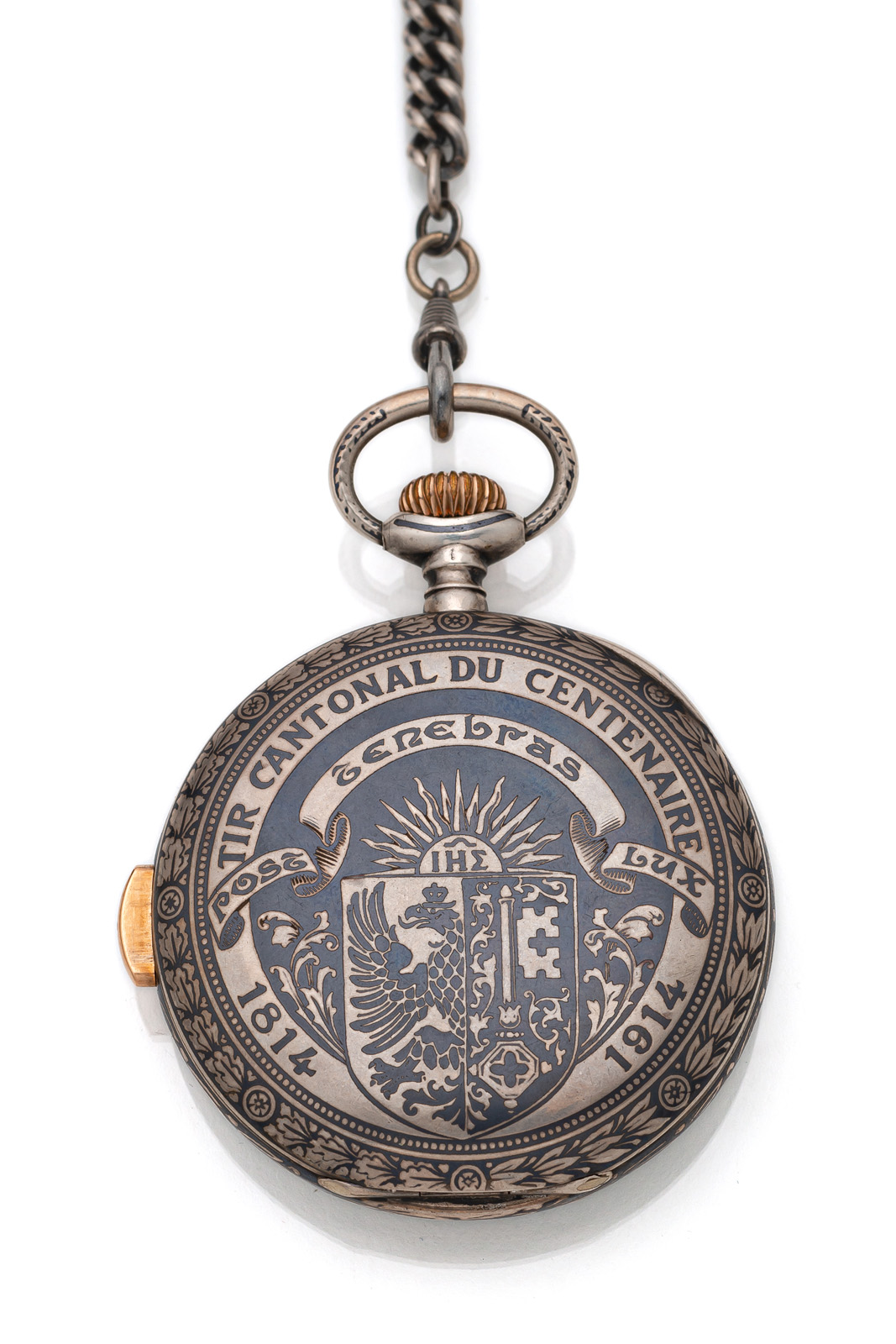 A SWISS POCKET WATCH WITH QUARTER REPETITION - Image 3 of 5