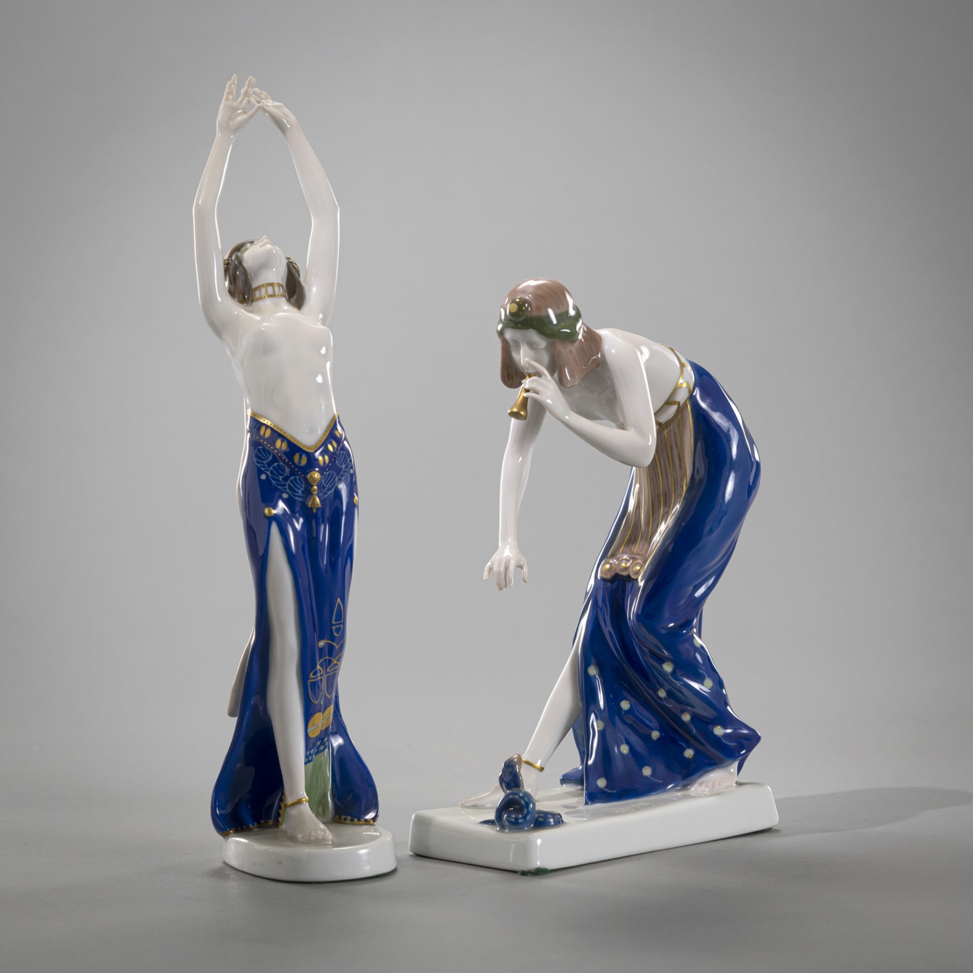 TWO ROSENTHAL ORIENTAL DANCERS