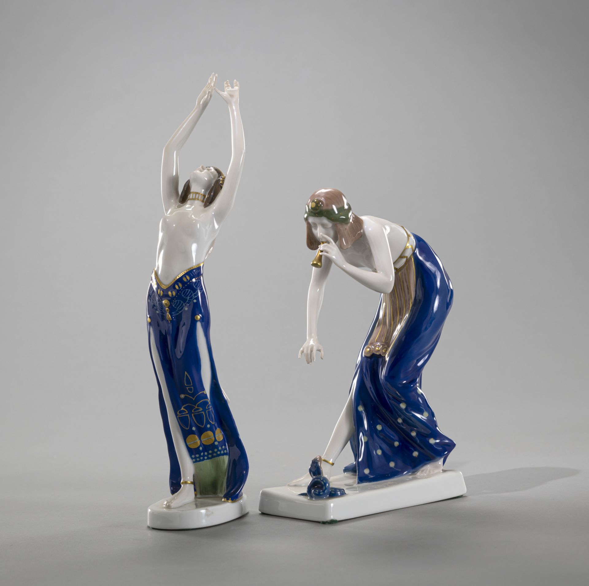 TWO ROSENTHAL ORIENTAL DANCERS - Image 2 of 7