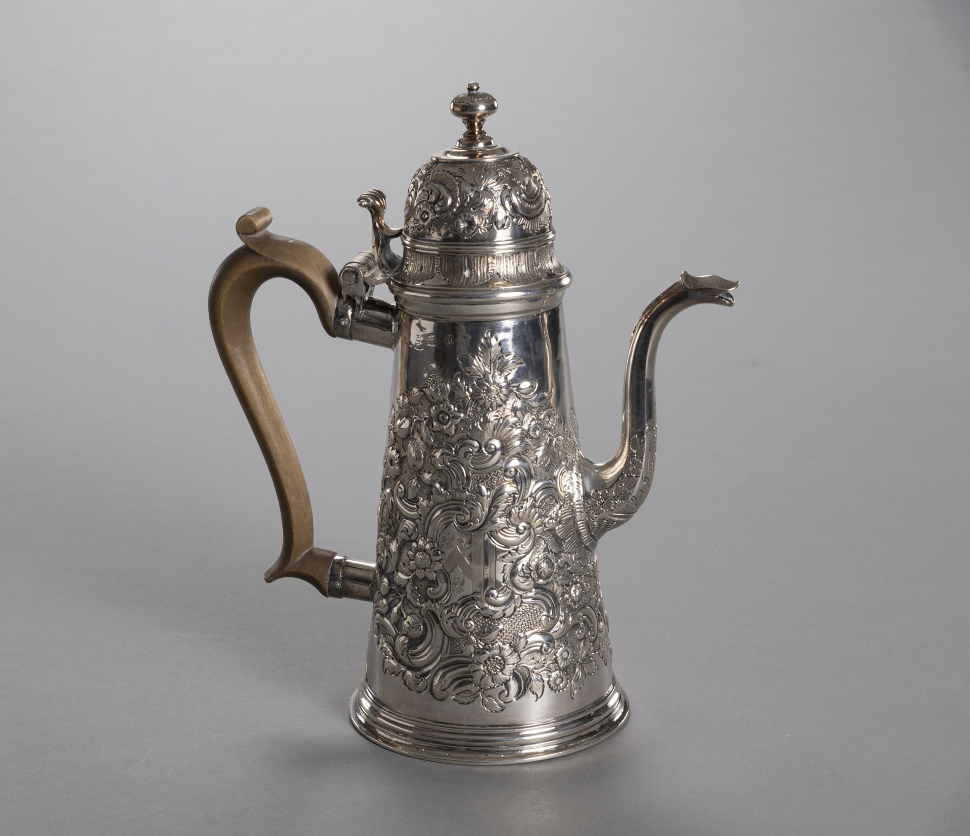 Georg II Silber-Kaffeekanne - Bild 2 aus 5