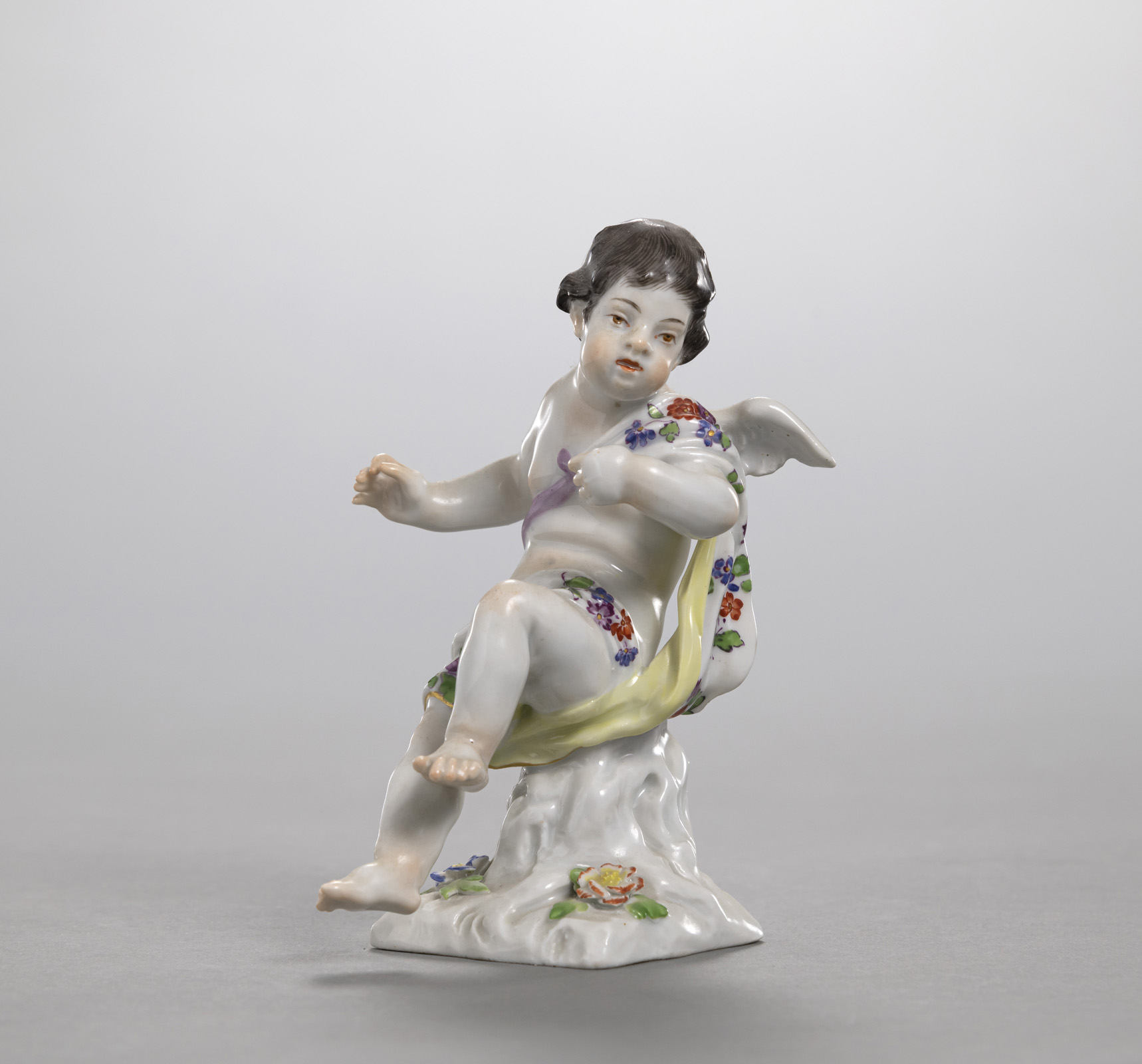 A WINGED MEISSEN PUTTO - Image 3 of 6